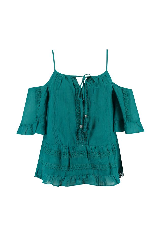 Blouse met open schouders image number 1