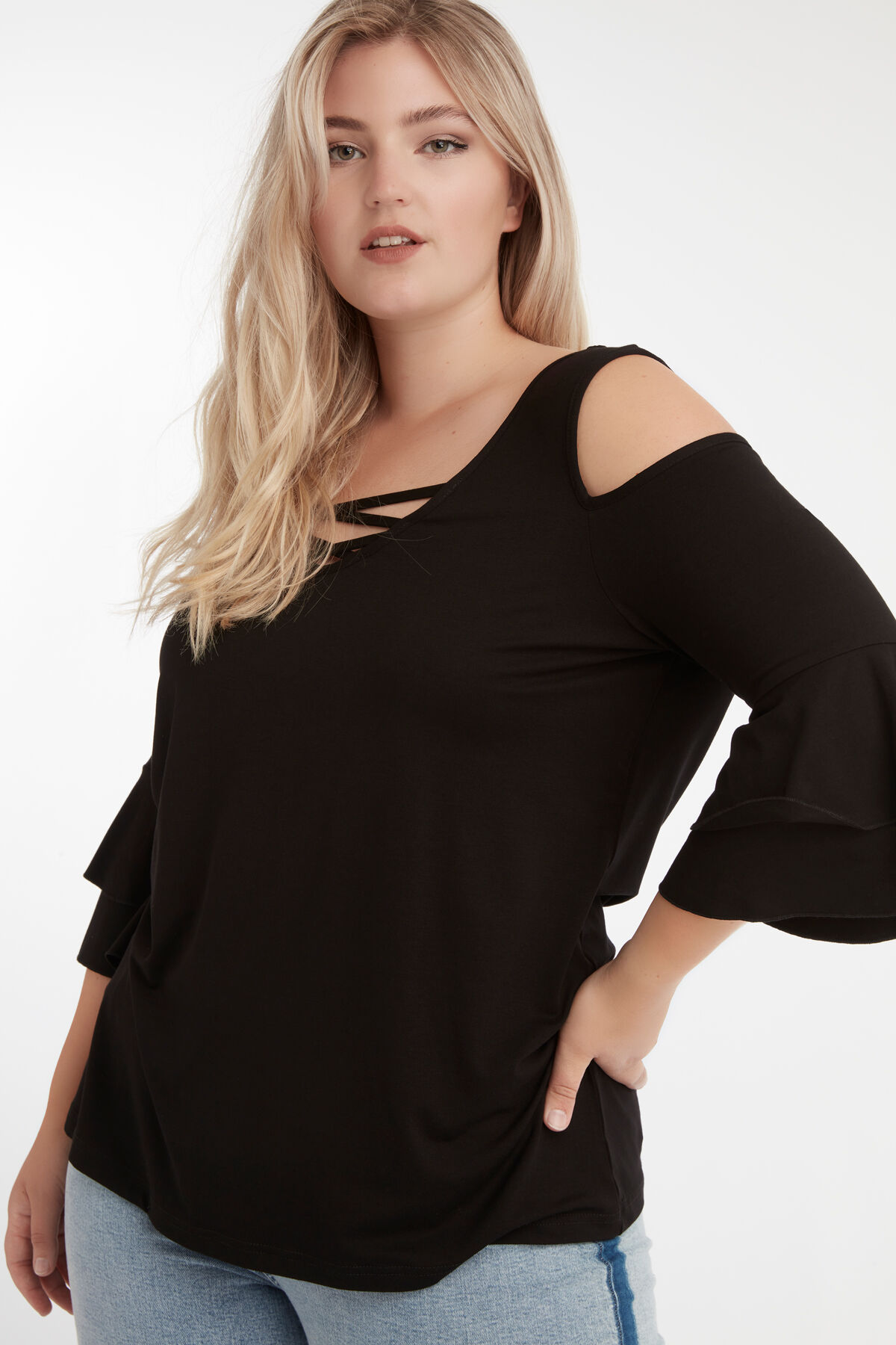 Cold shoulder top  image number 6