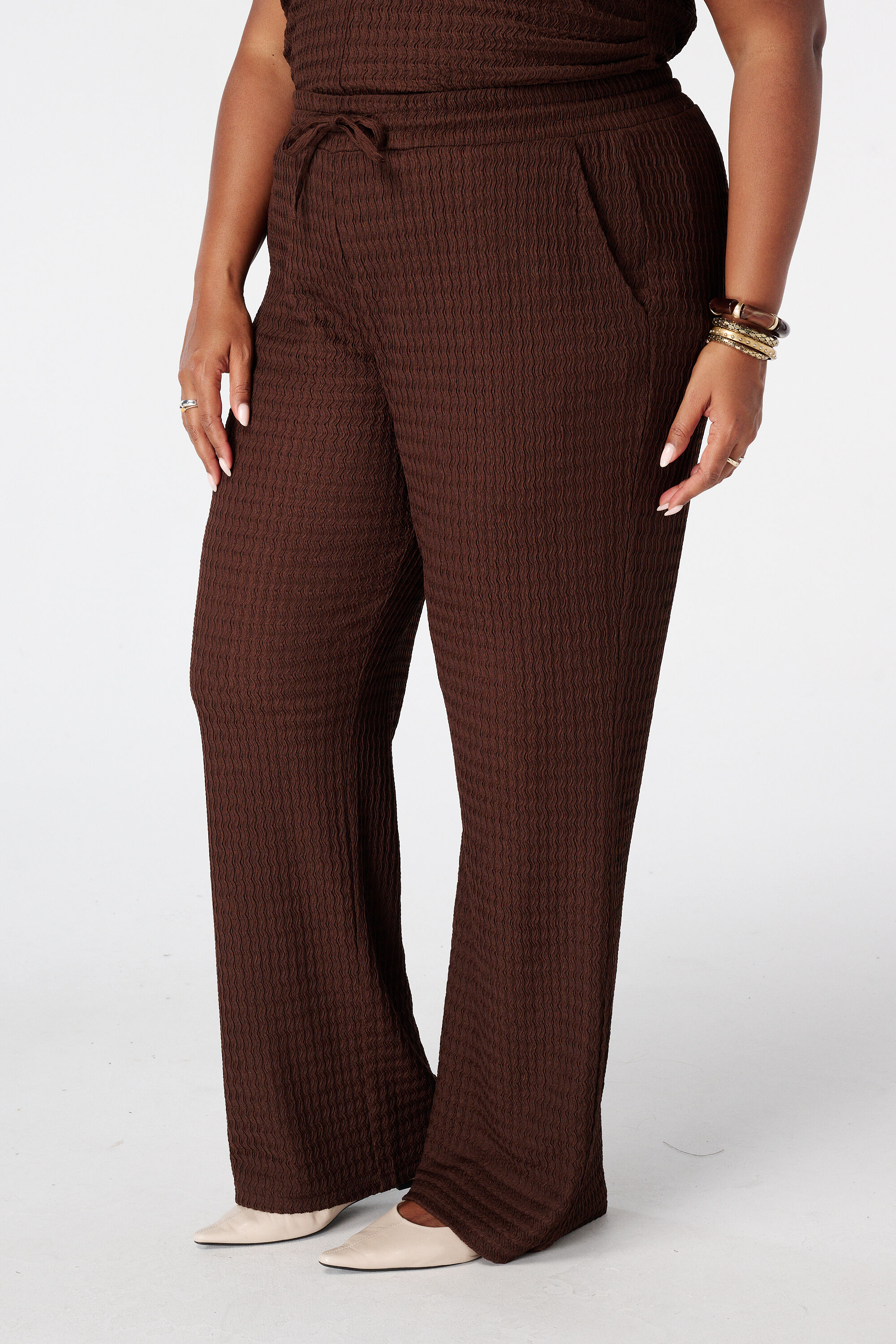 Broek met elastische taille image number 5