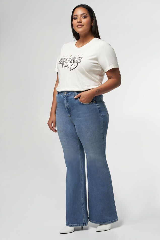 Flared jeans met hoge taille image 0