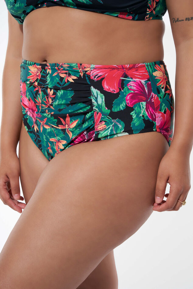 High waisted bikini broekje met print image number 0