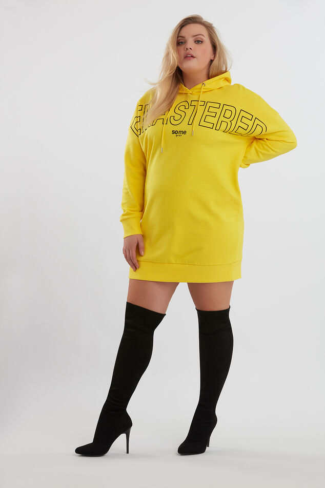 Sweaterdress met rubberopdruk image number 3