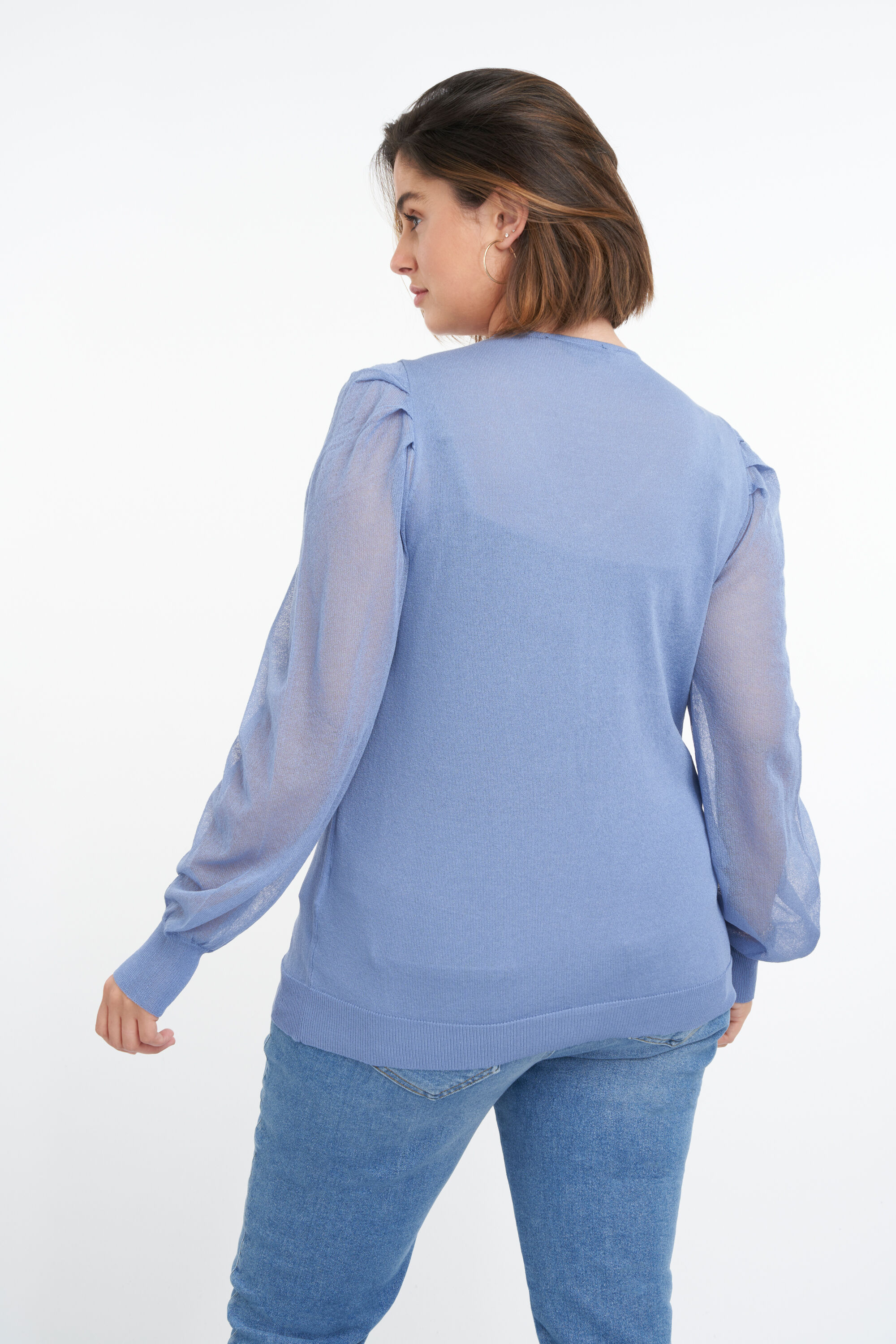 Trui met transparante mouwen image number 3