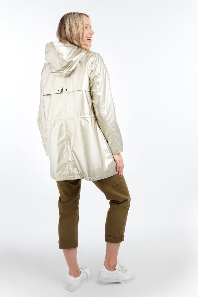 Zilver metallic regenjas image number 4