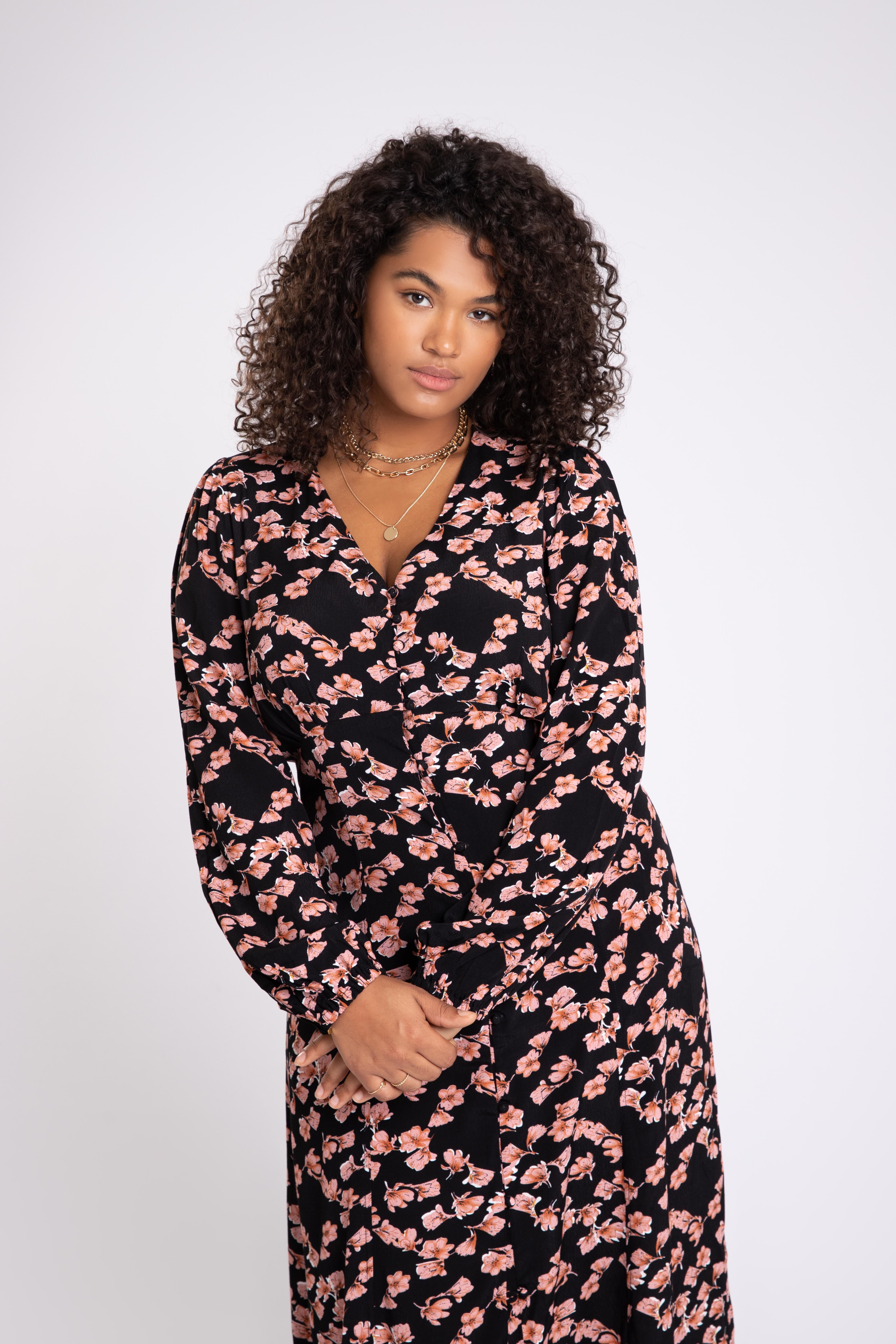 Midi jurk met print image number 5