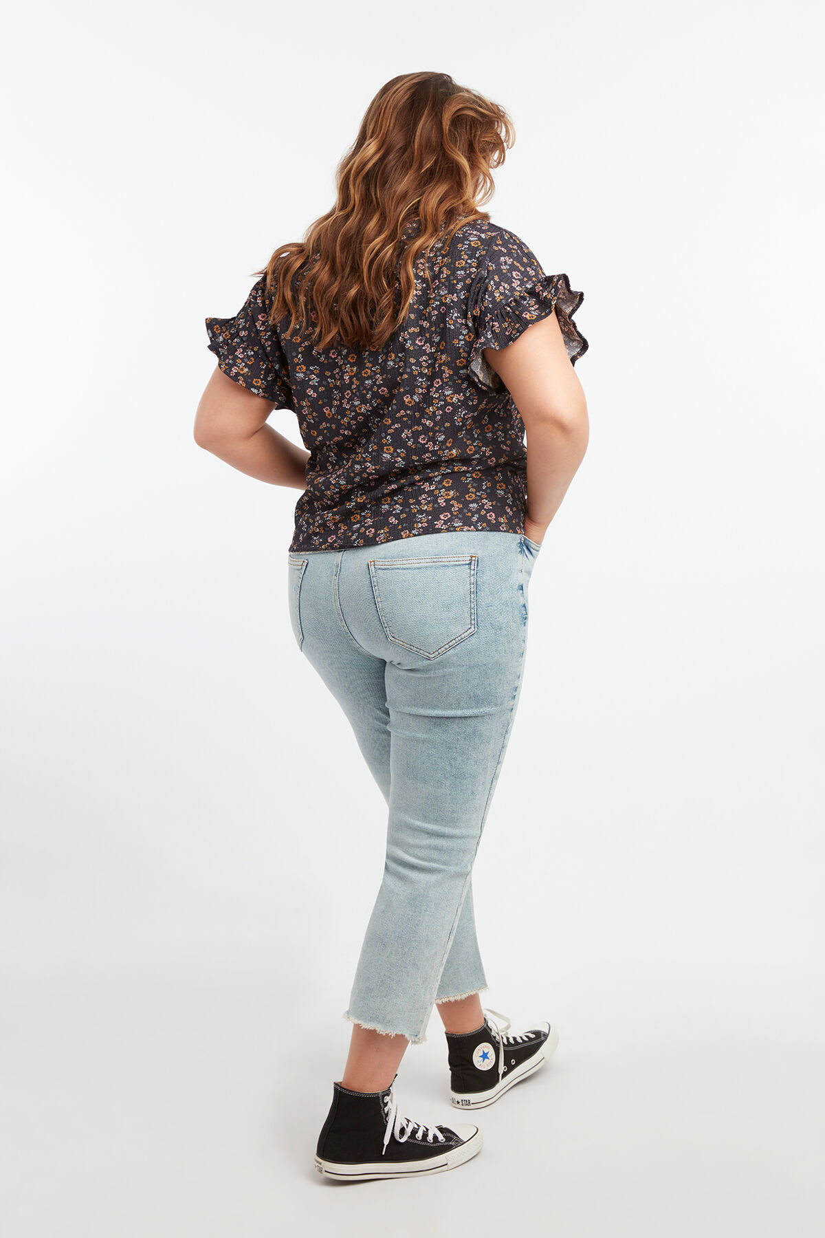 Cropped straight leg jeans LILY image number 3