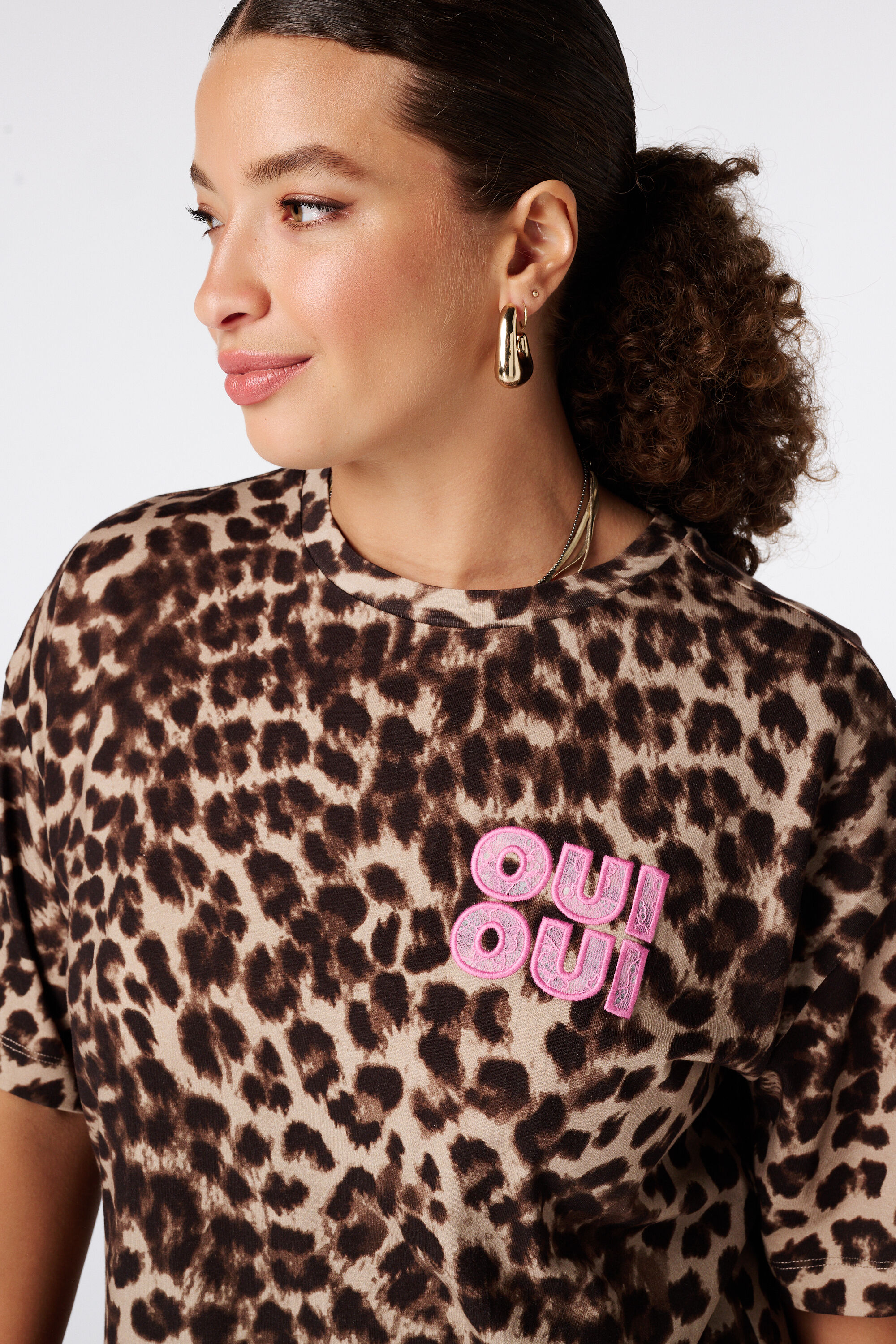 T-shirt met animal print image number 4