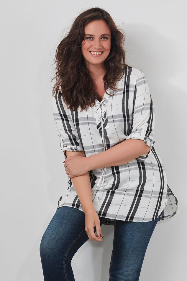 Geruite blouse image number 0