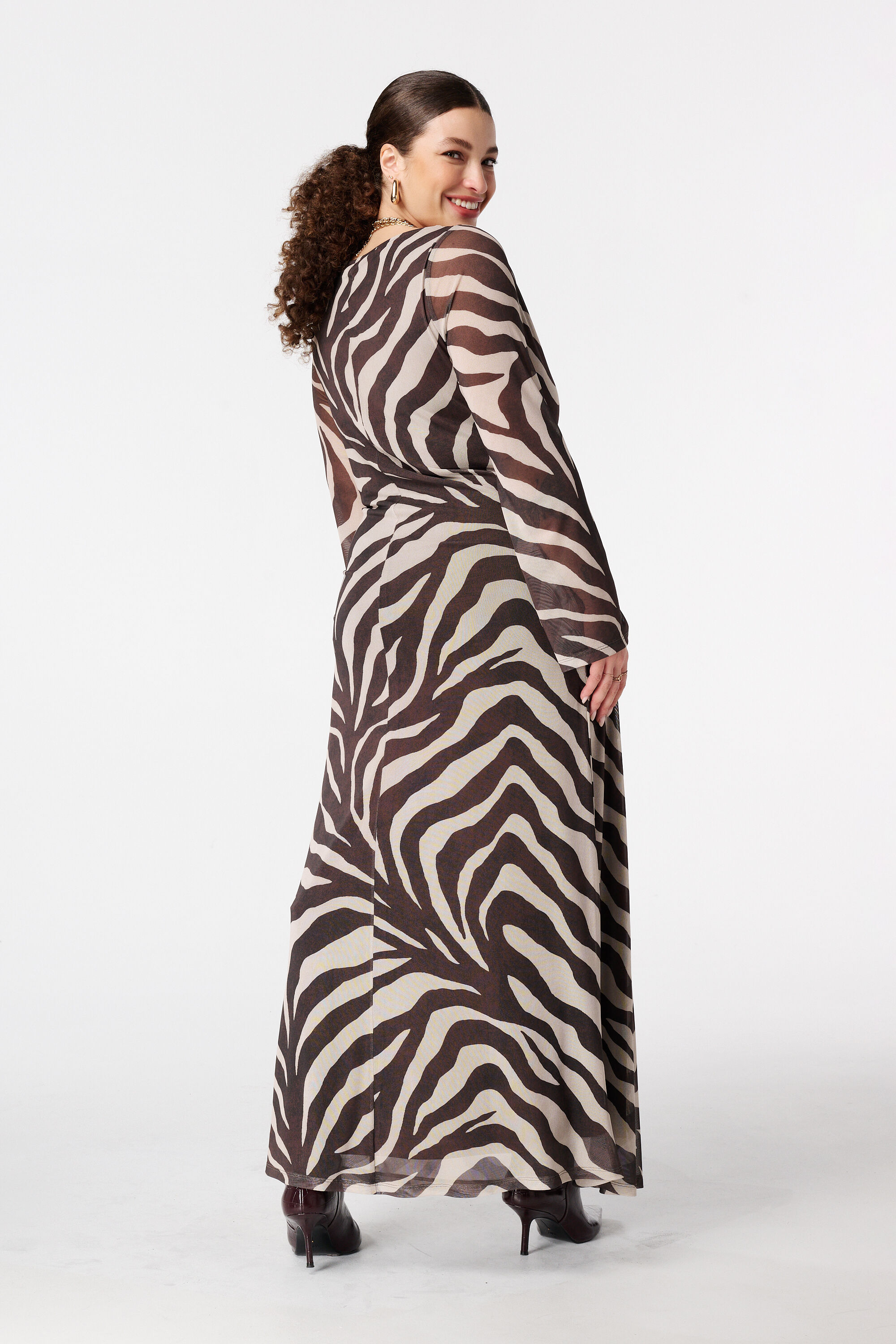 Maxi jurk met zebraprint image number 3