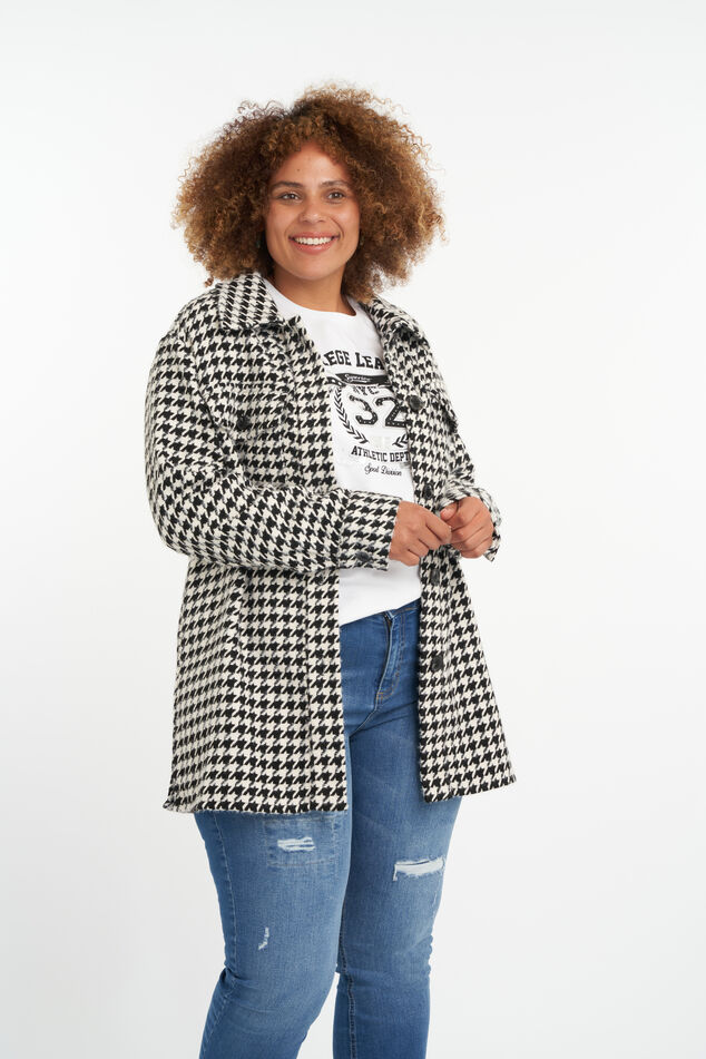 Shacket met pied-de-poule print image number 0
