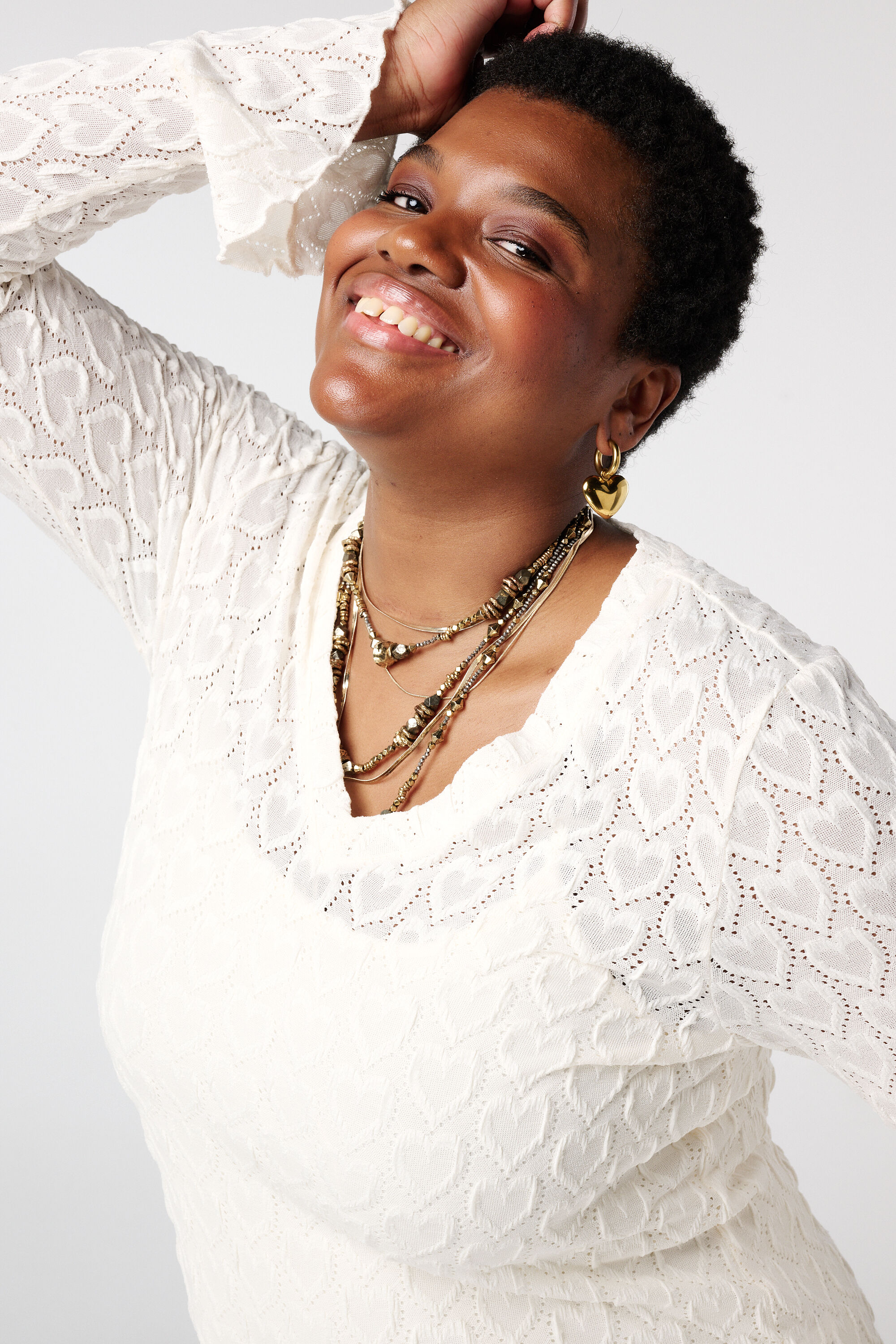 Top met trompetmouwen image number 4