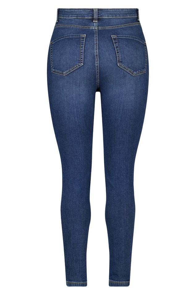 Skinny leg high waist jeans CHERRY image number 2