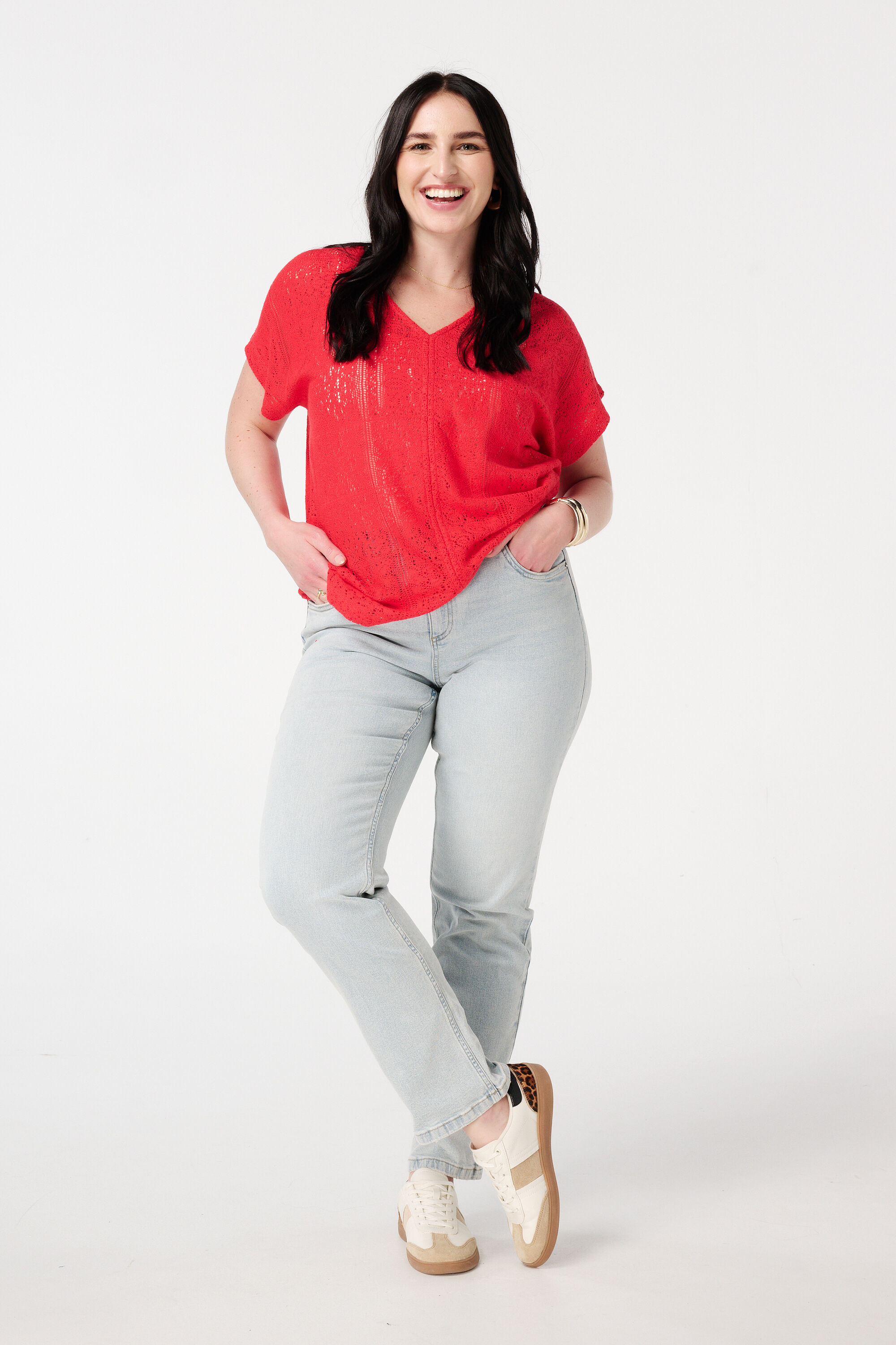 Top met opengewerkt dessin image number 5