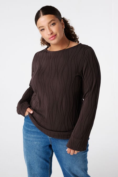 Aansluitende t-shirt met lange mouwen Aansluitende t-shirt met lange mouwen