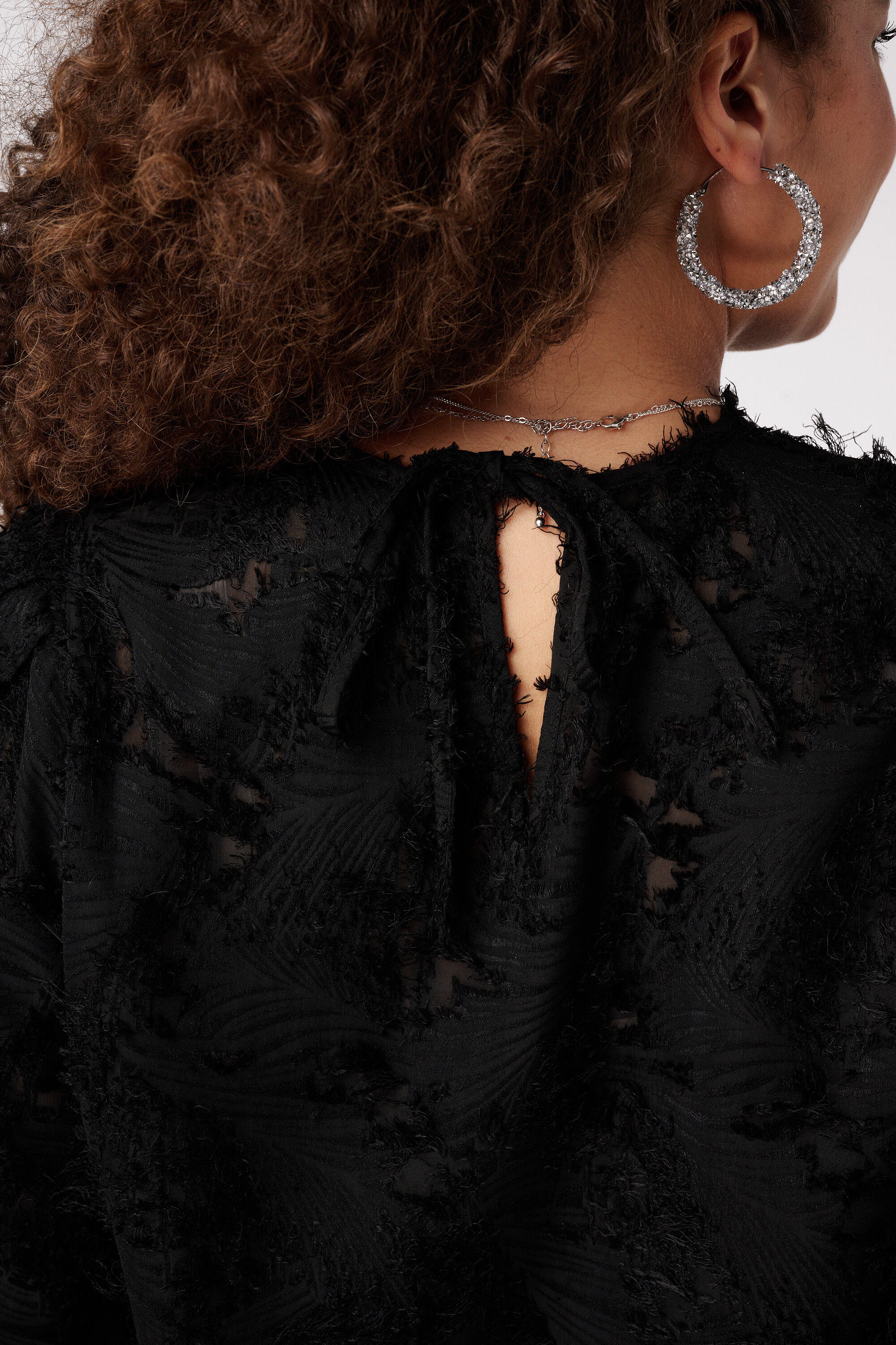 Blouse met korte pofmouw image number 6