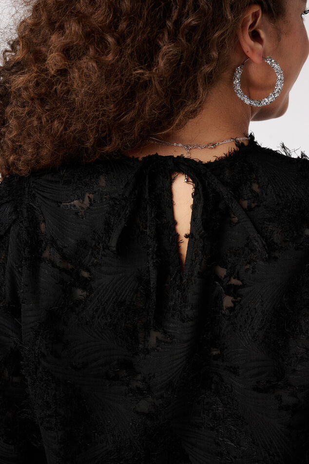 Blouse met korte pofmouw image number 6