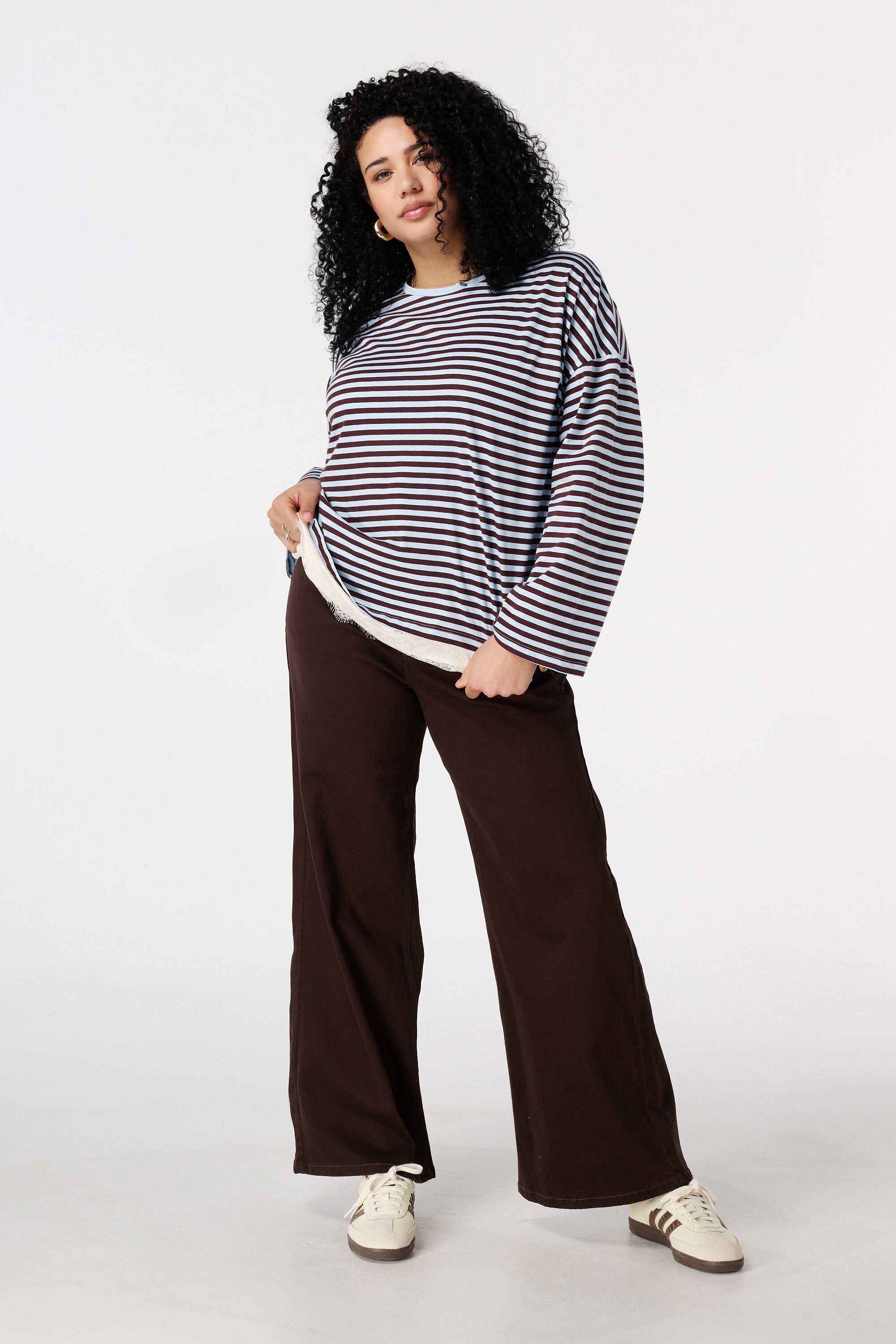 Gestreepte lange mouwen top image number 5