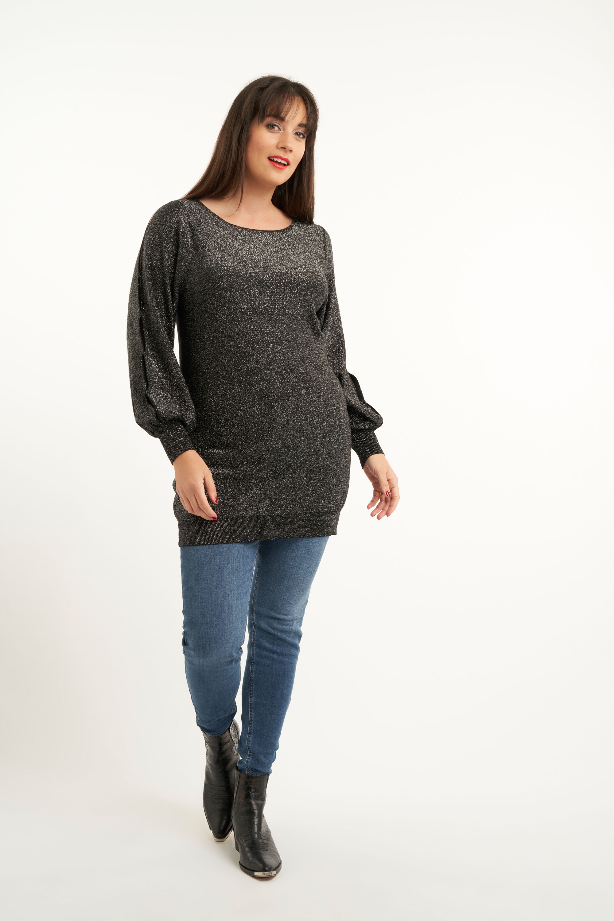 Lange glitter trui image number 5