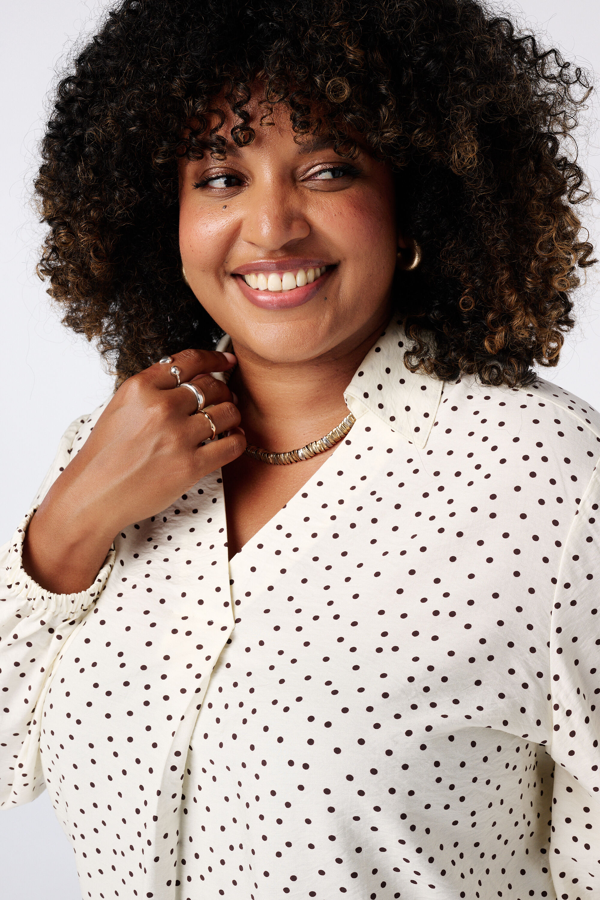 Blouse met polka dot image number 4