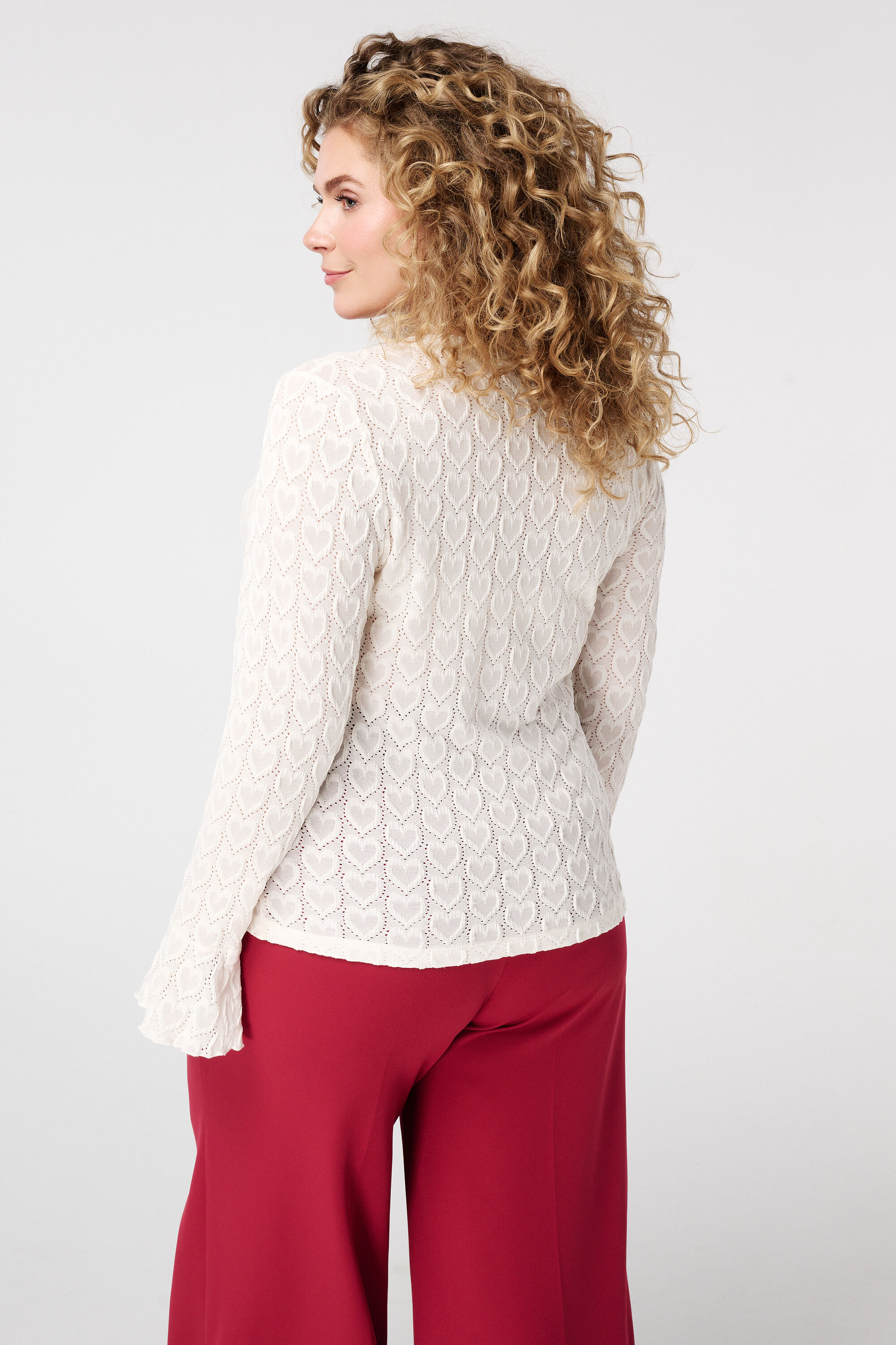 Top met trompetmouwen image number 3