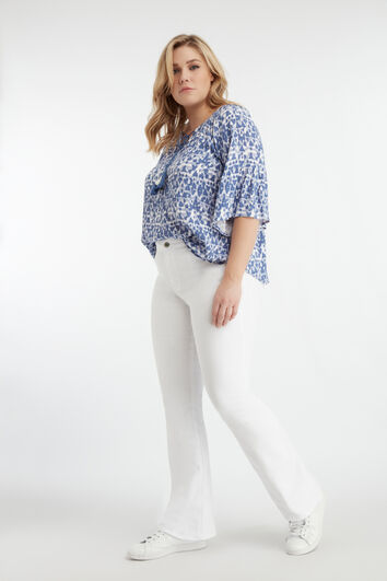 Witte flared broek