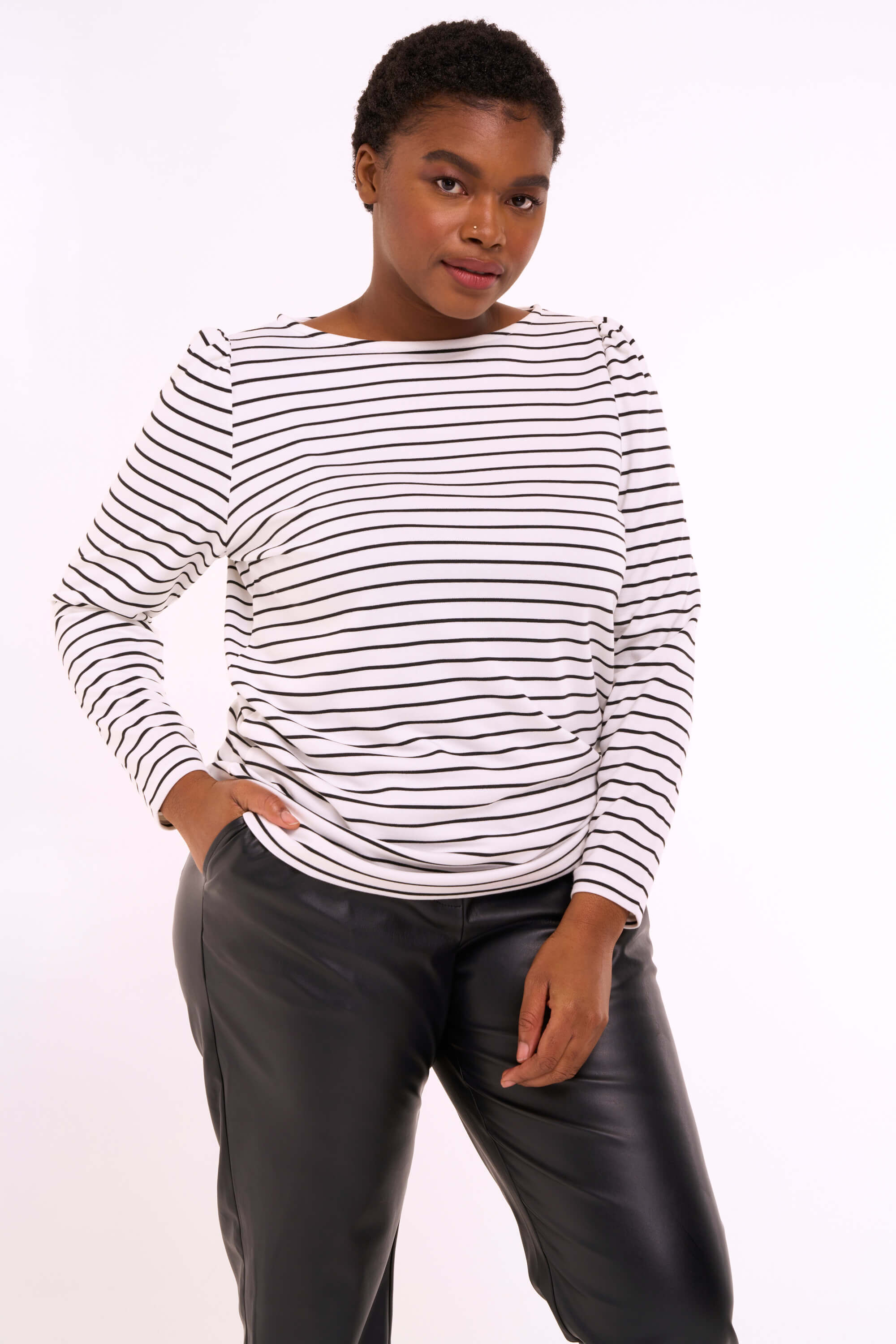 Gestreepte sale top dames