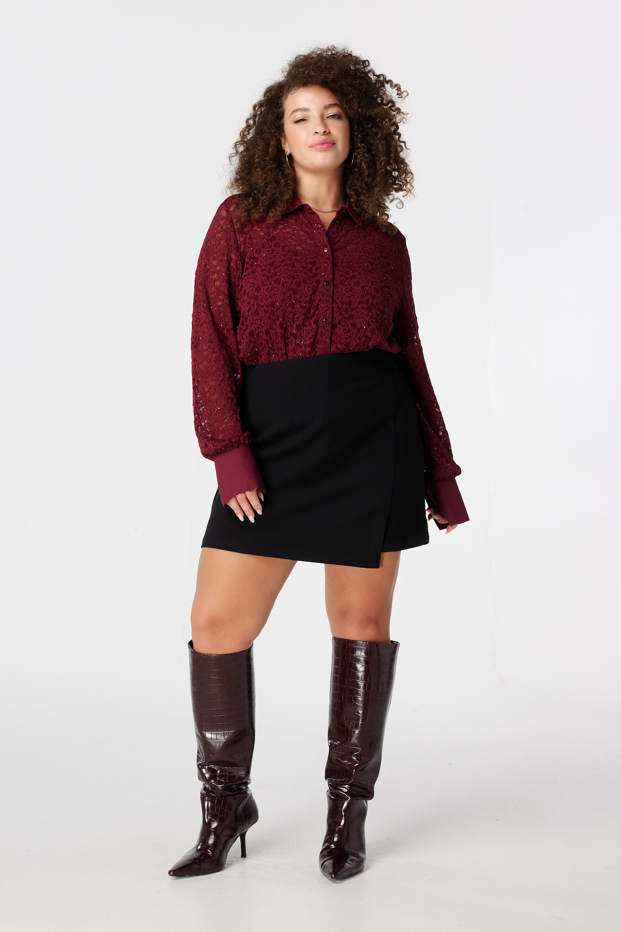 Top met kant en pailetten image number 5