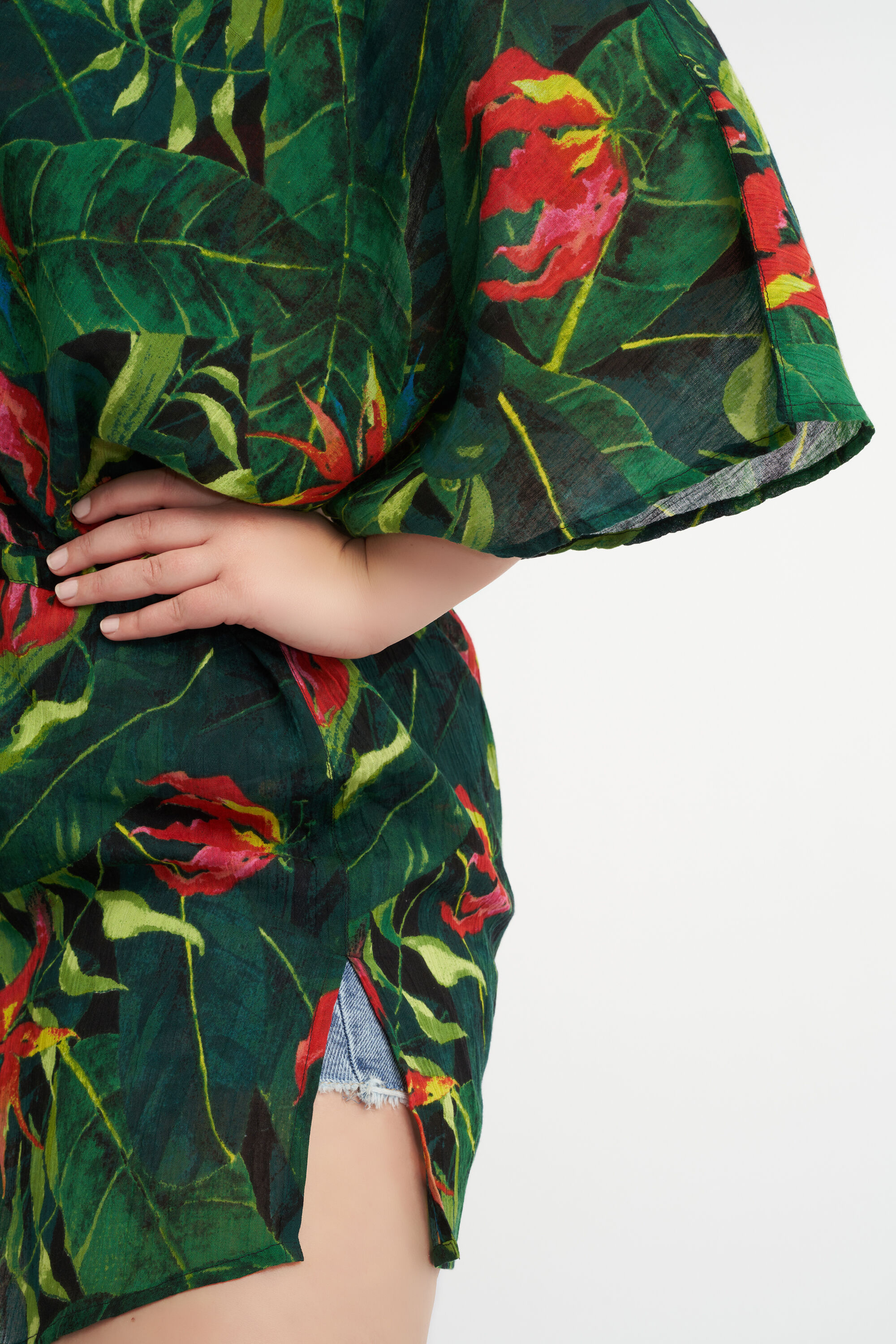 Korte kaftan met print image number 5