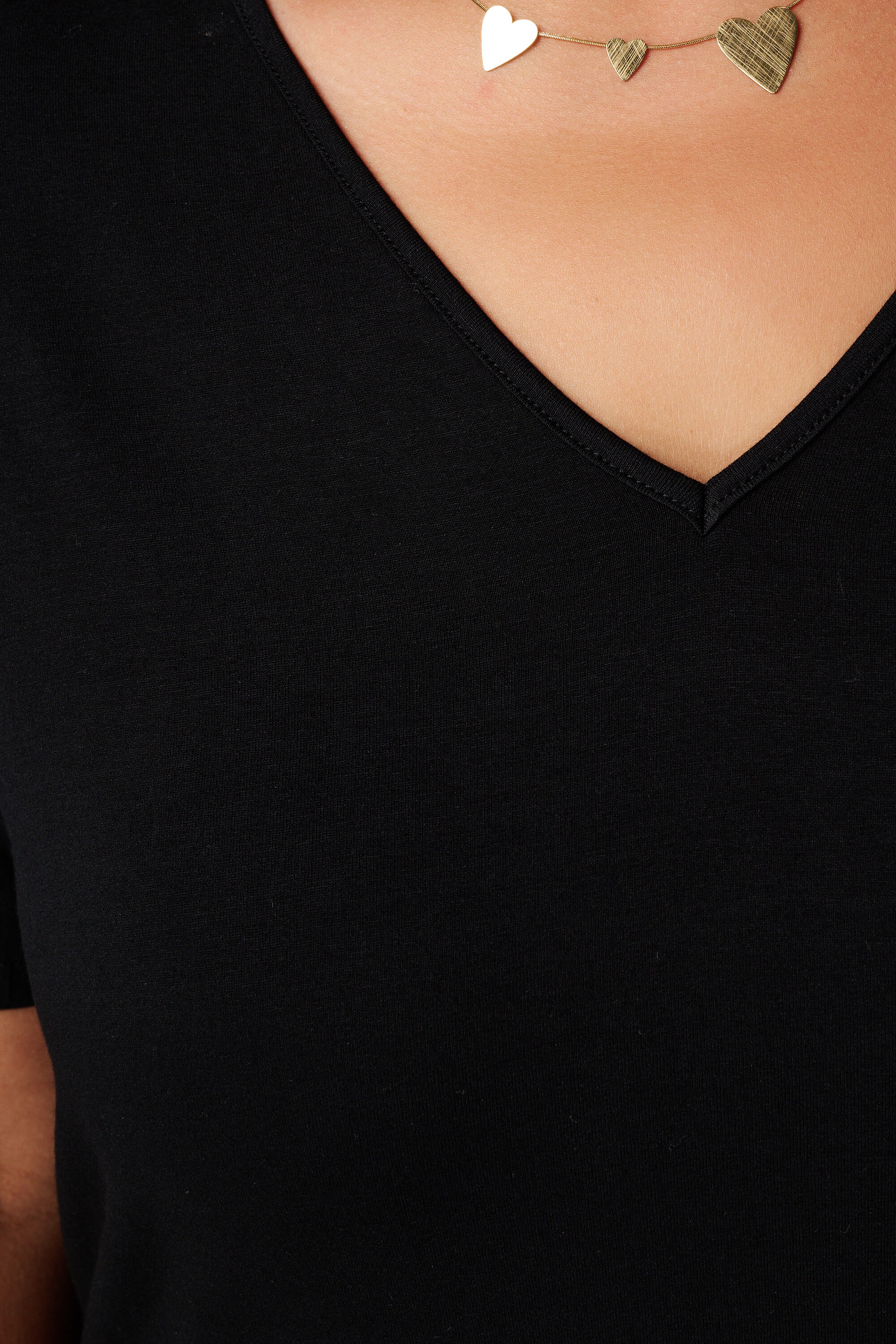 T-shirt met V-hals image number 6