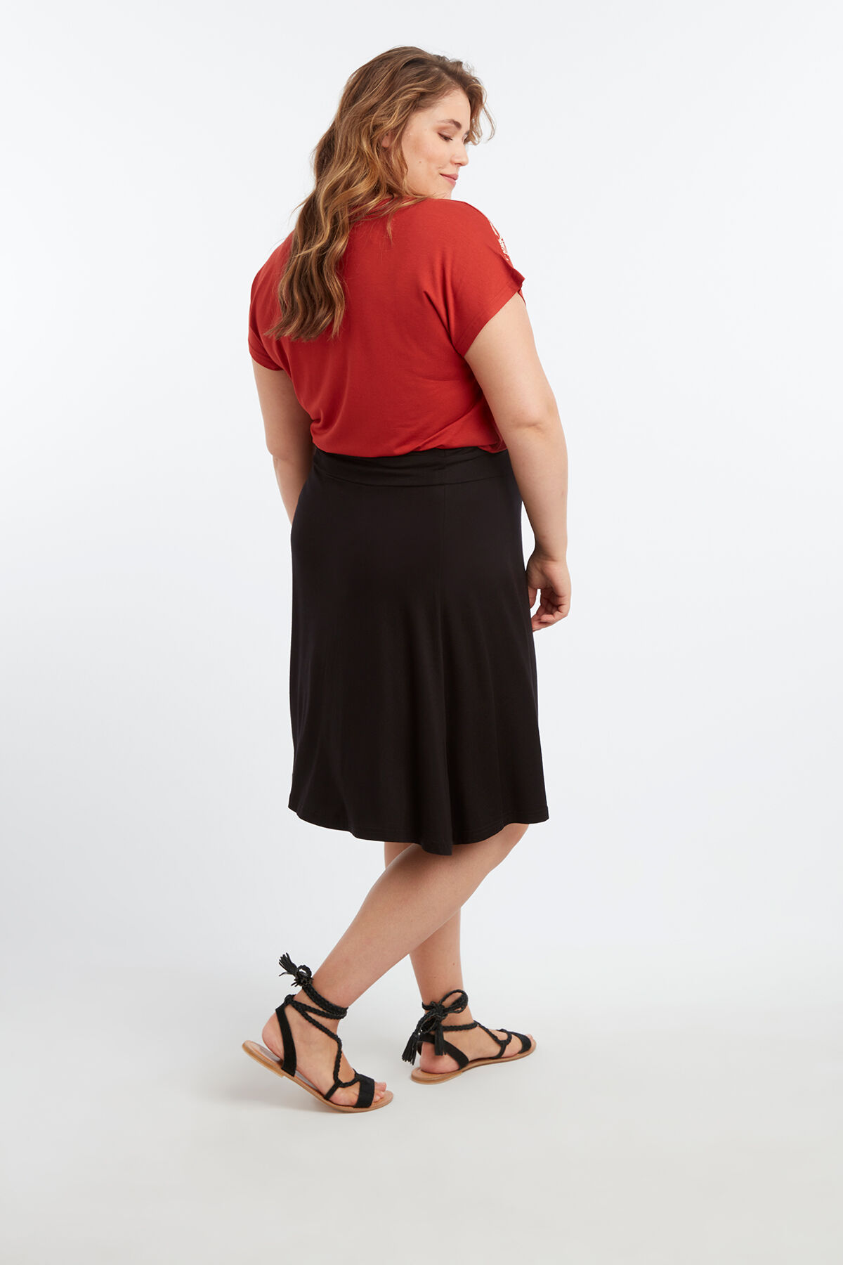 T-shirt met verenprint image number 4