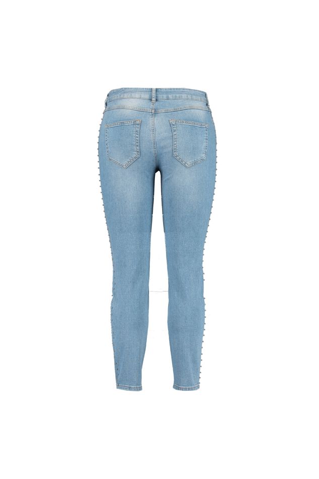 Jeans met rhinestones en studs image number 2