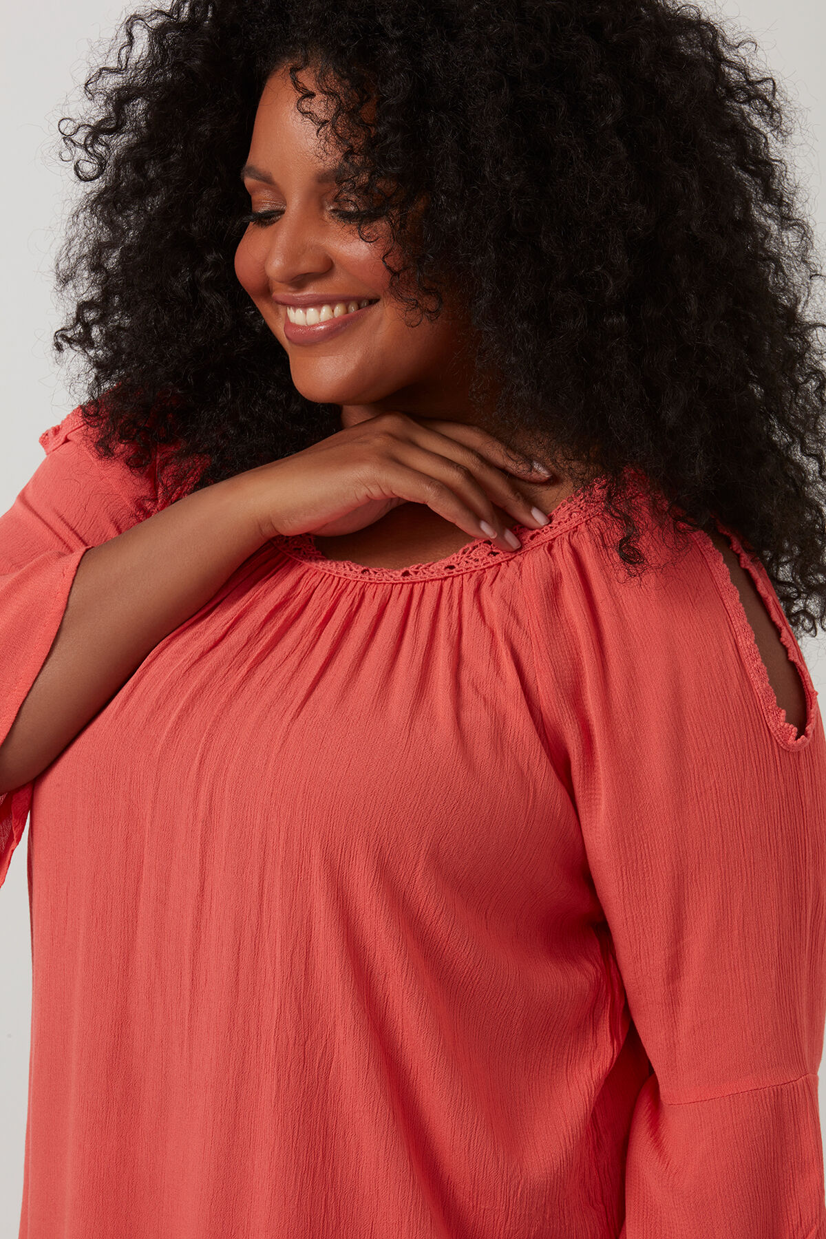 Blouse met trompetmouw image number 3