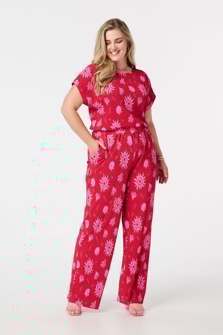Broek met zomerse print Broek met zomerse print