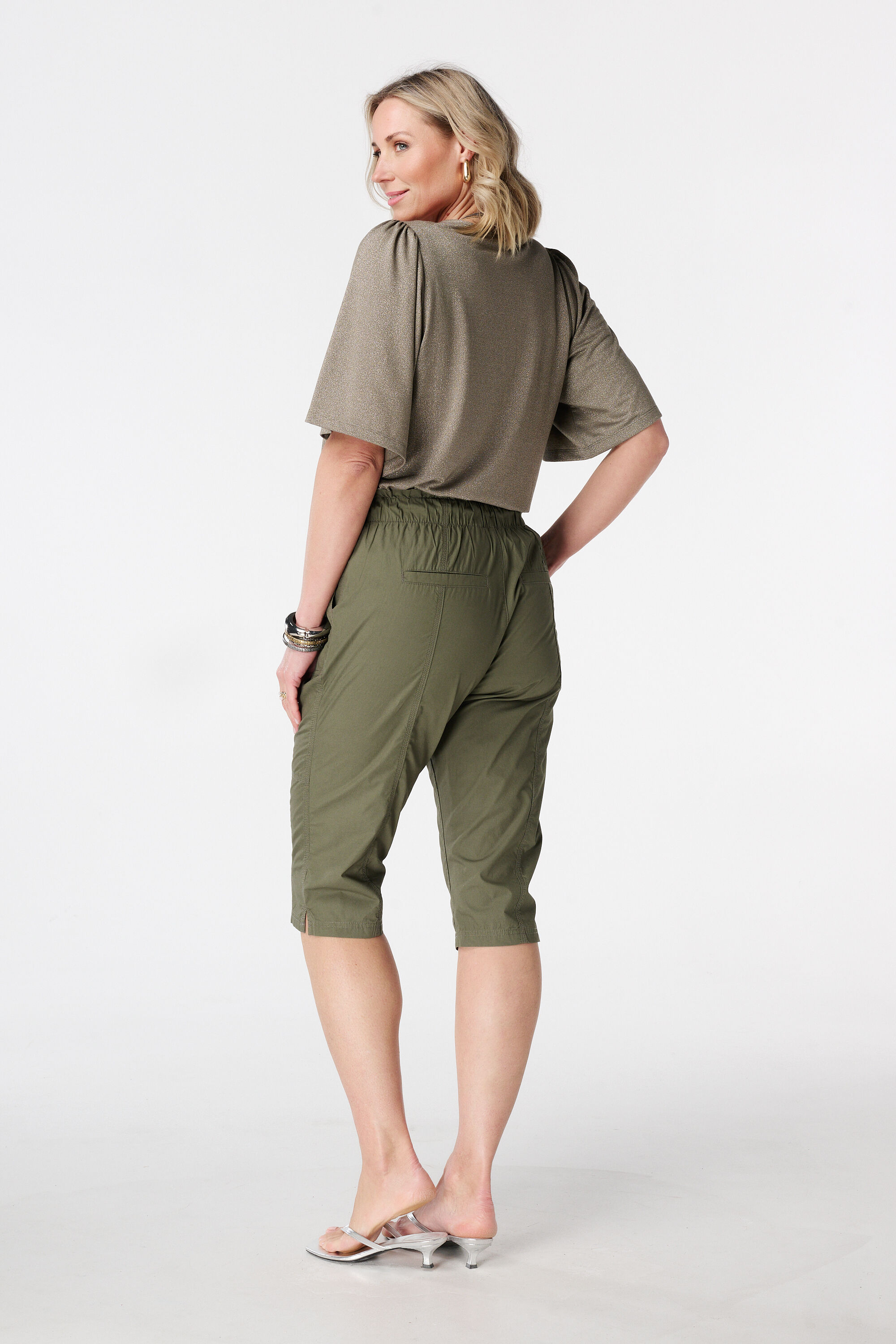 Capri broek met elastische taille image number 3