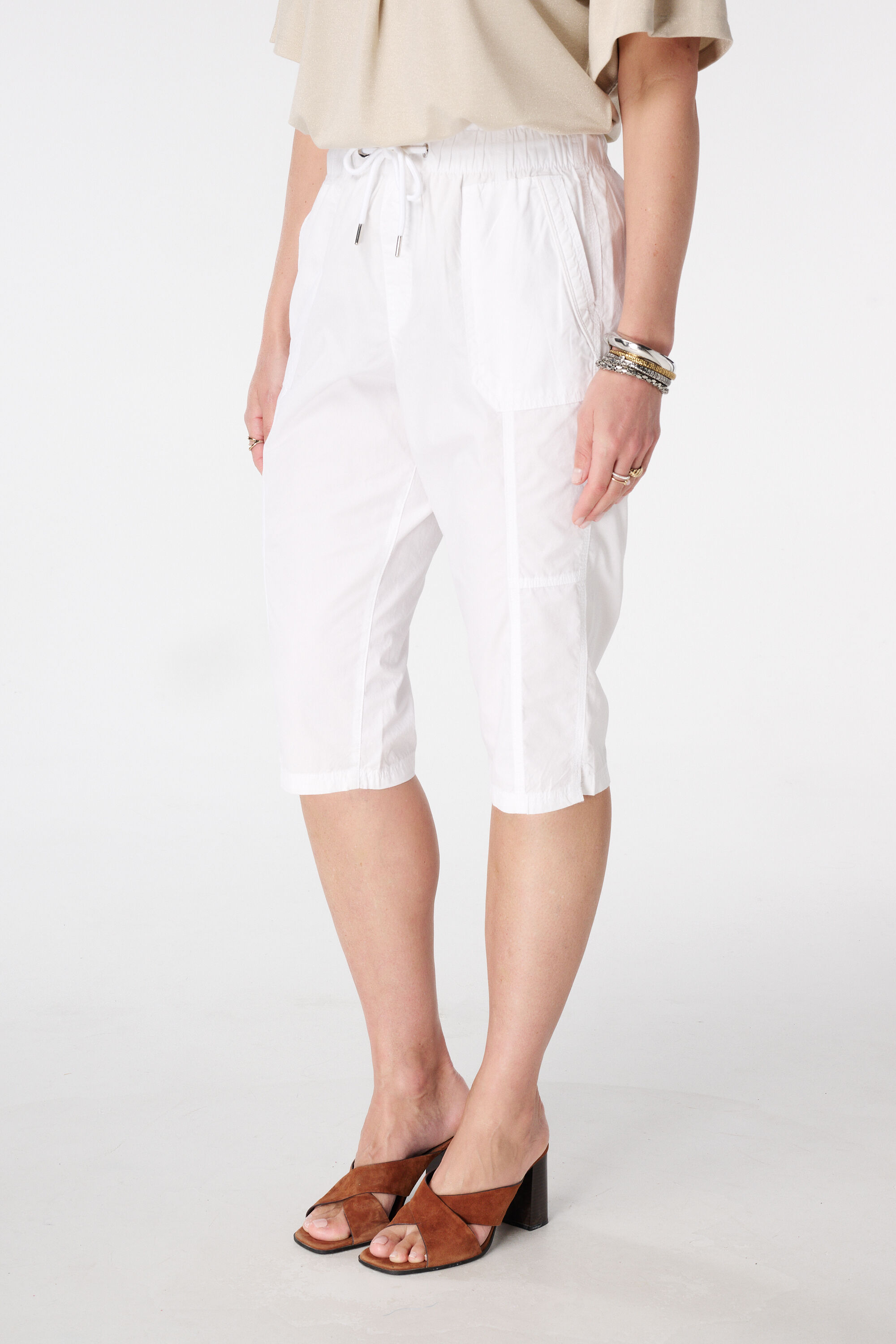 Capri broek met elastische taille image number 5