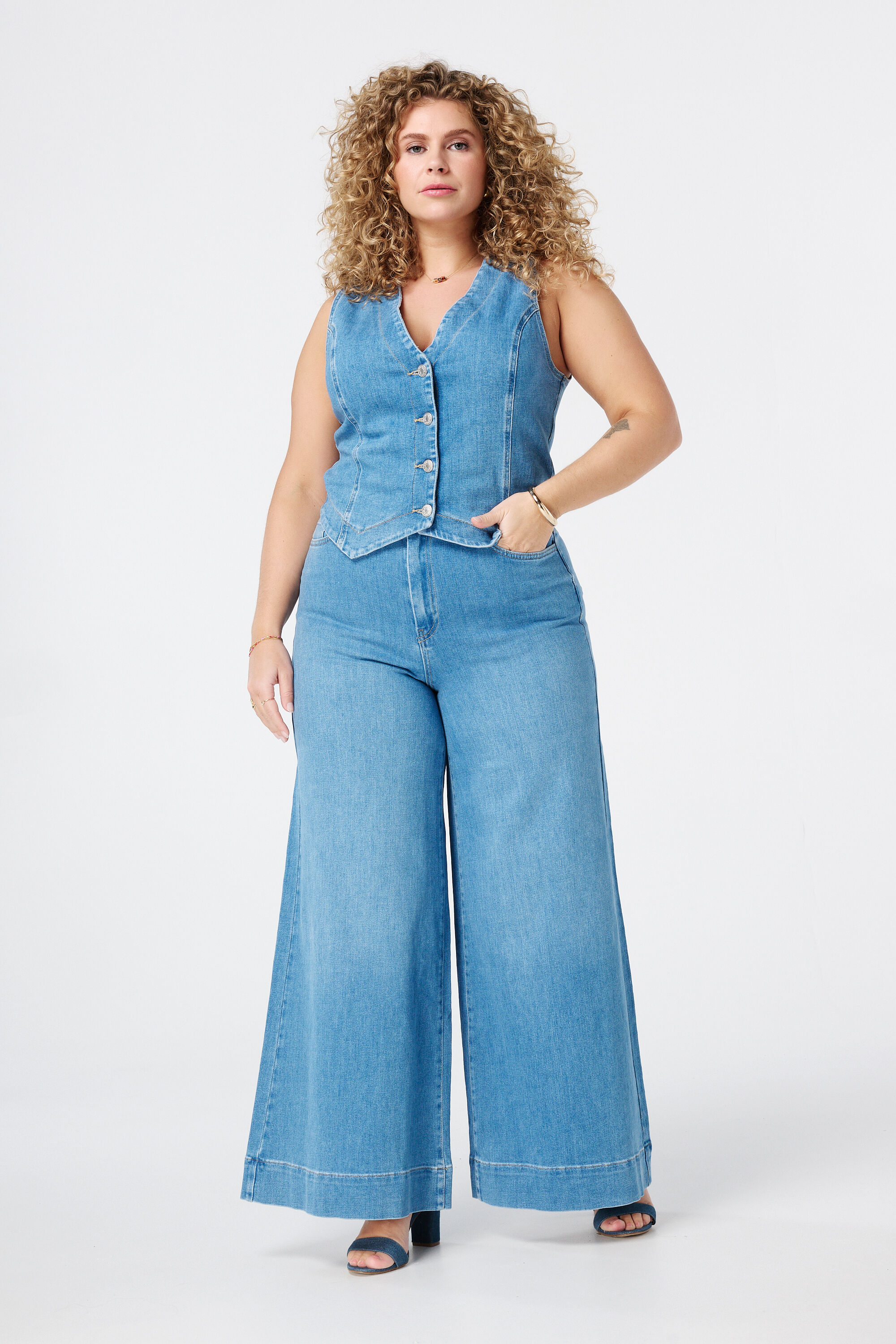 Denim gilet image number 5