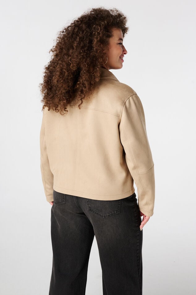 Suèdine jacket met knoopsluiting image number 3