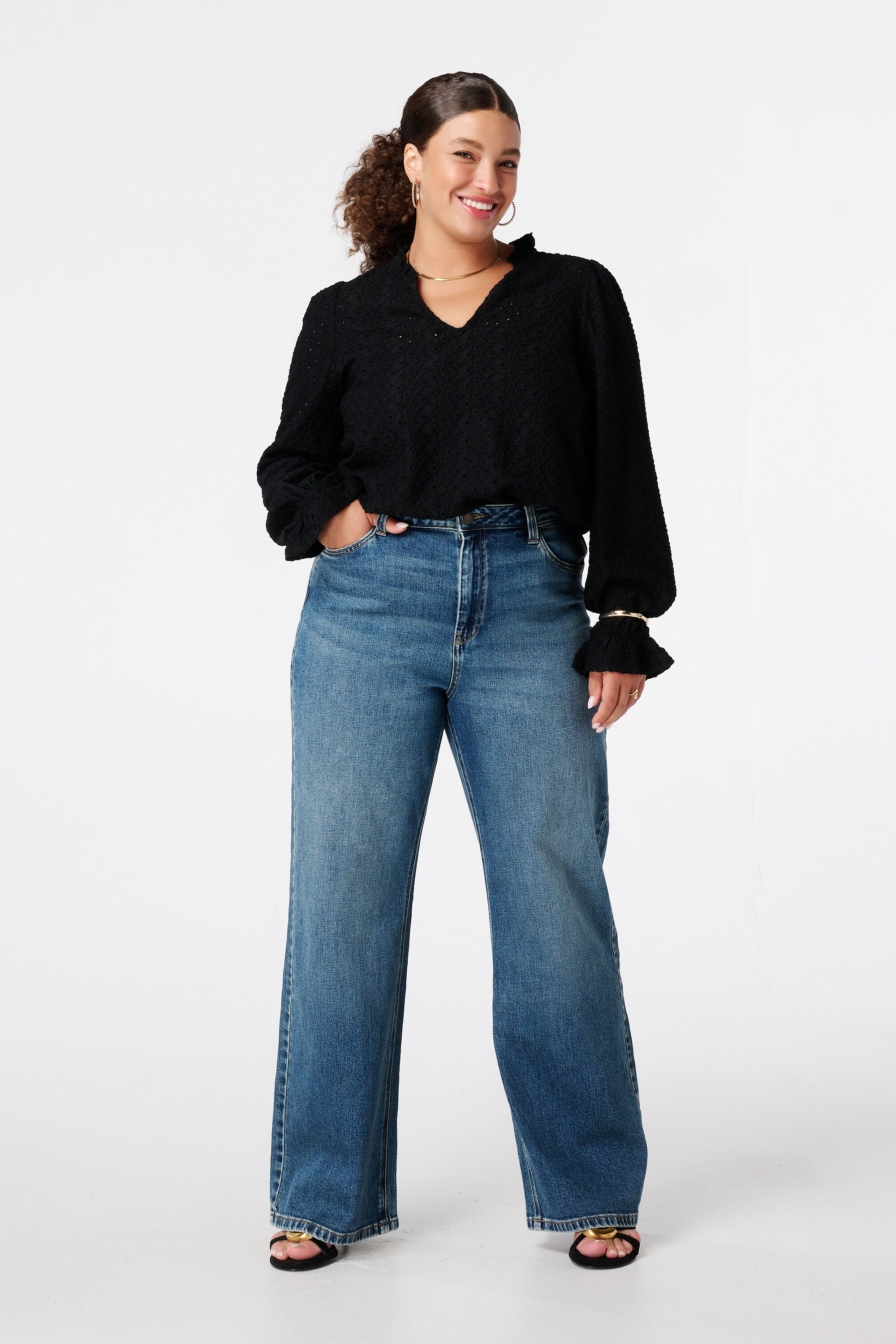  Top met broderie image number 5