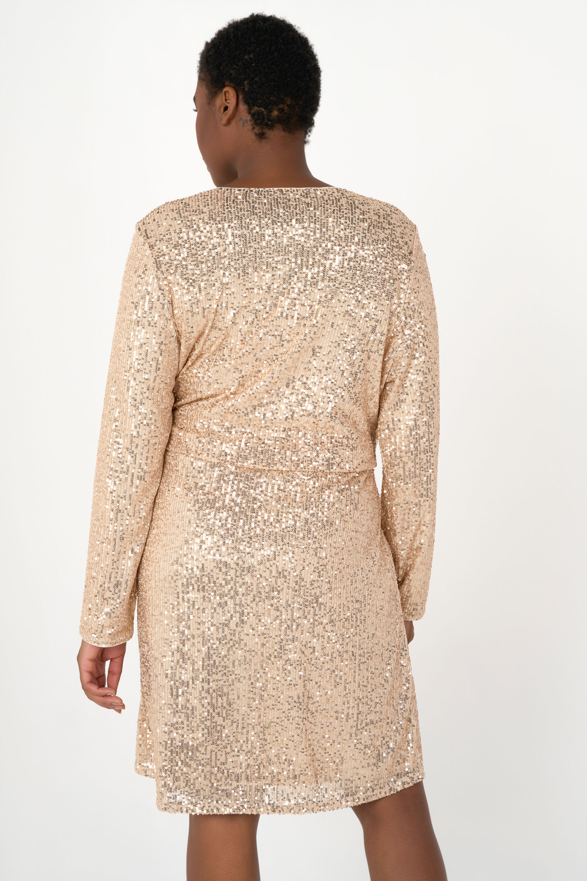 Jurk met glitter pailletten  image number 3