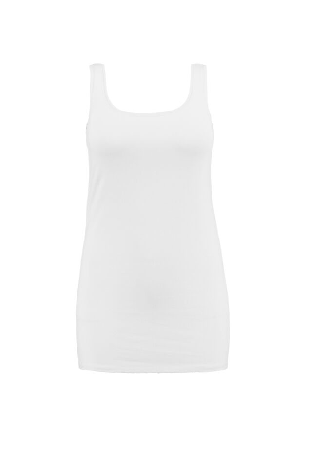 Lange singlet van katoen image number 1