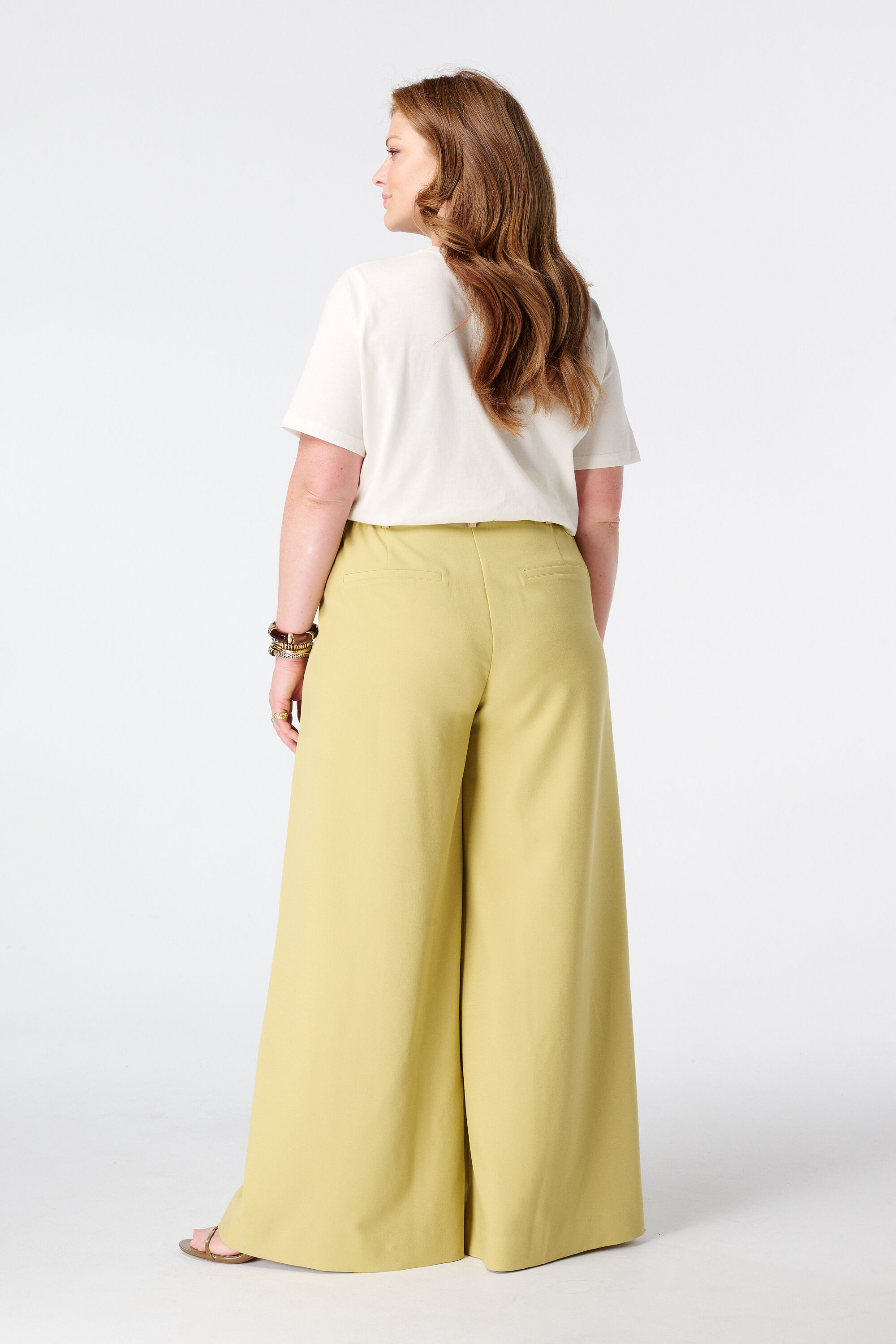 Wide leg pantalon met ceintuur image number 3