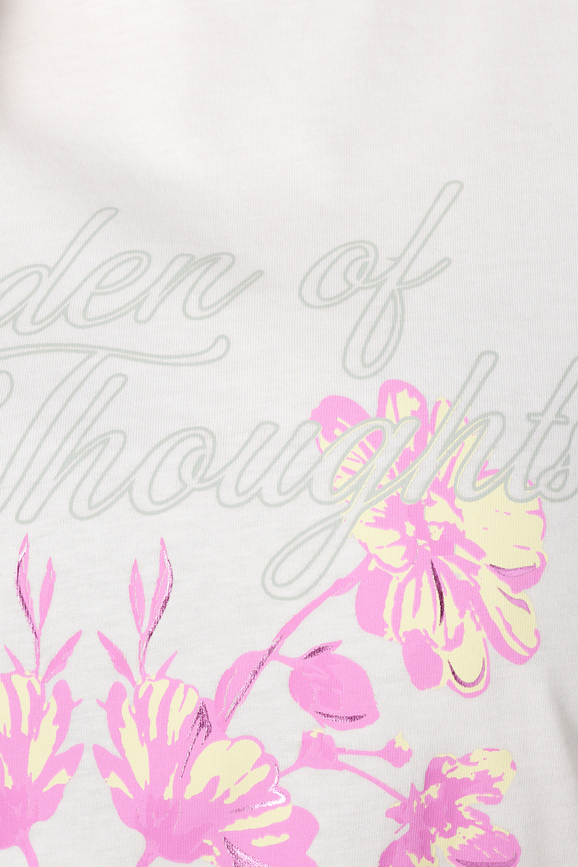 T-shirt met bloemen opdruk image number 6