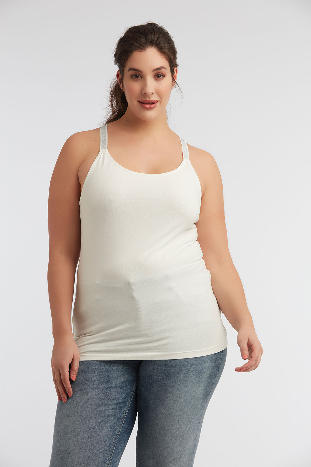 Dames Mouwloze top met kruisbandjes MS Mode