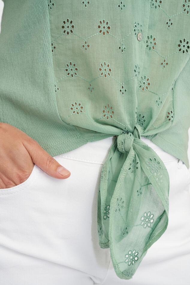 Blouse met geknoopt detail image number 5