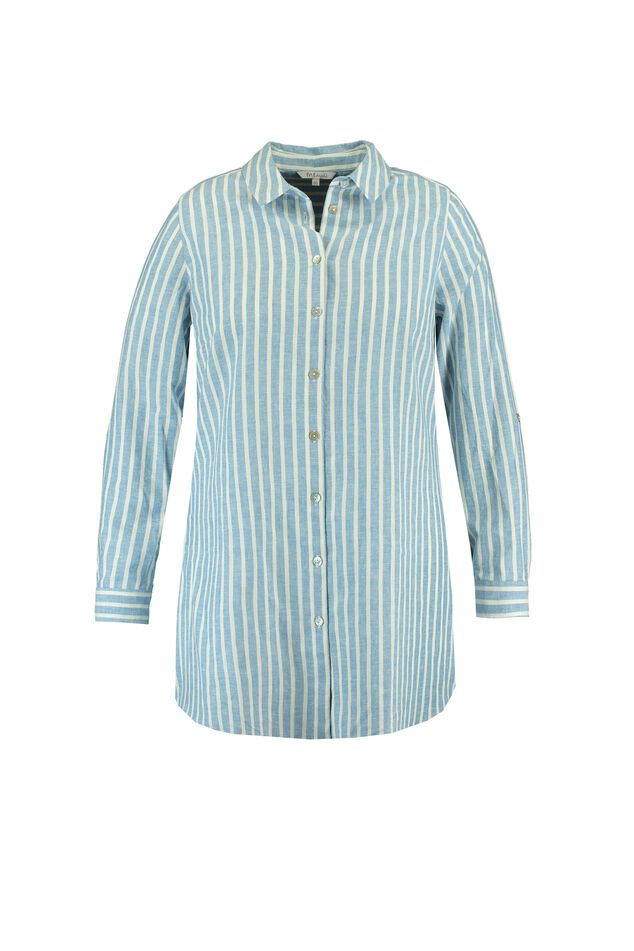 Gestreepte overhemdblouse image number 2