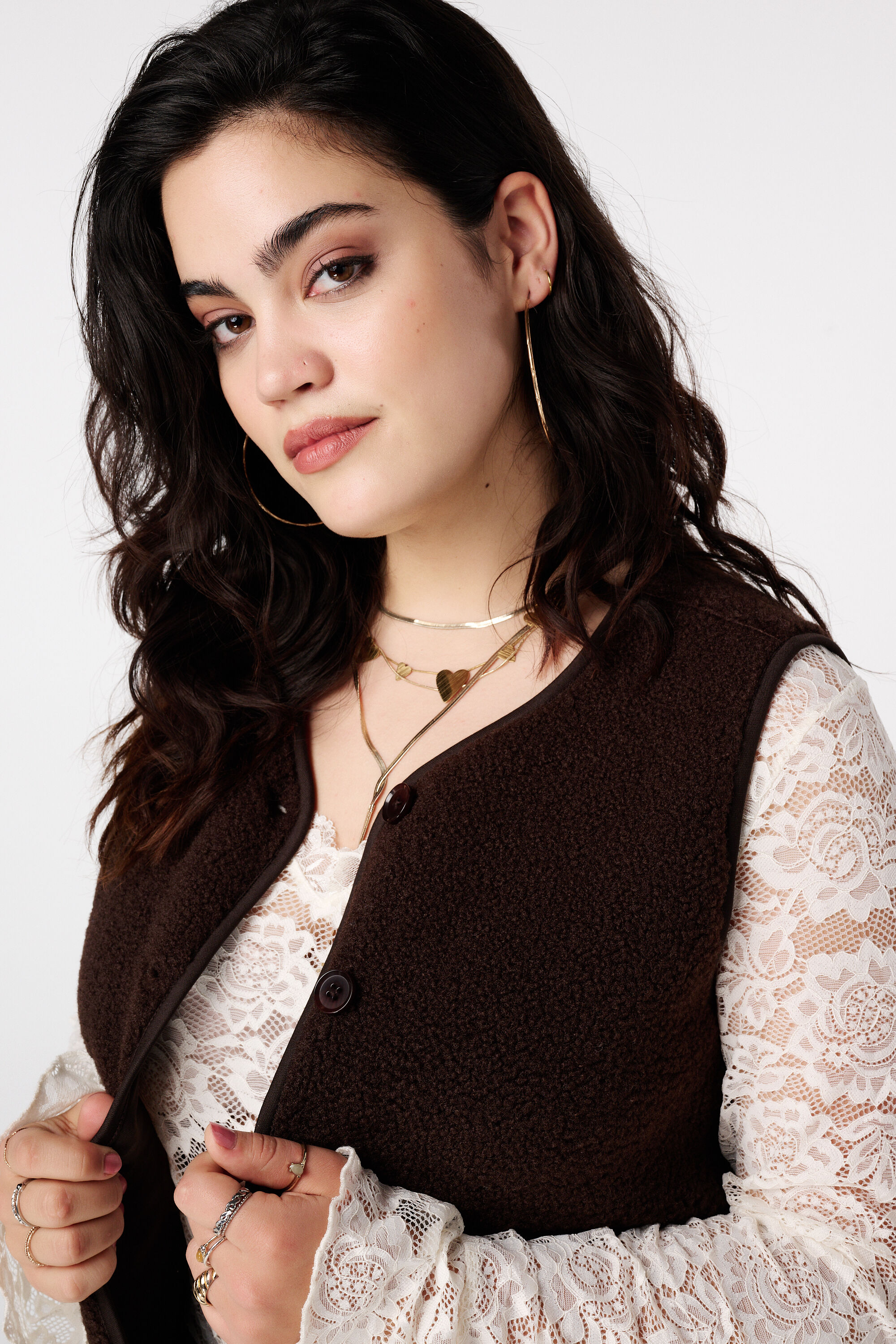 Teddy gilet met knoopsluiting image number 4