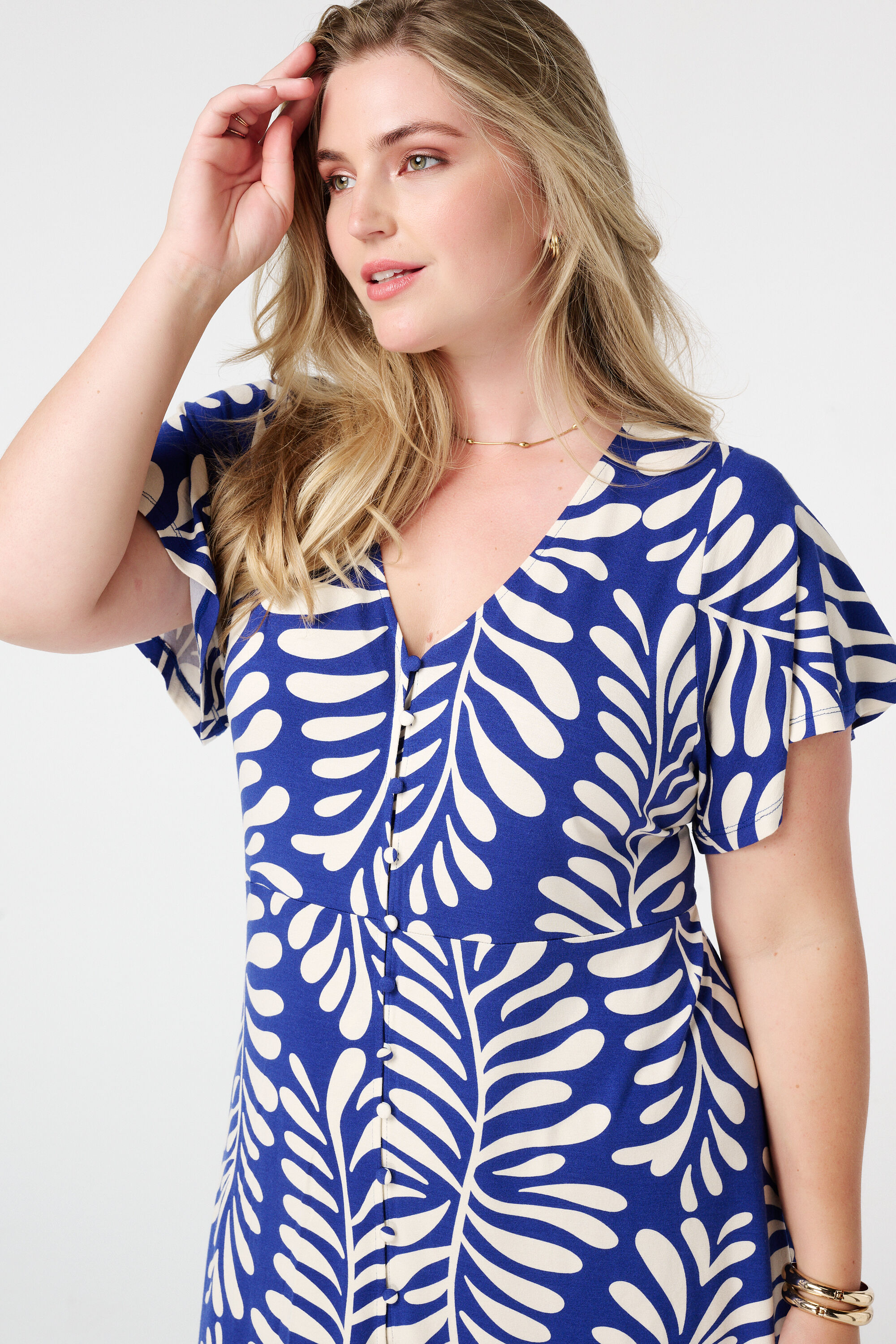 Midi jurk met print image number 4
