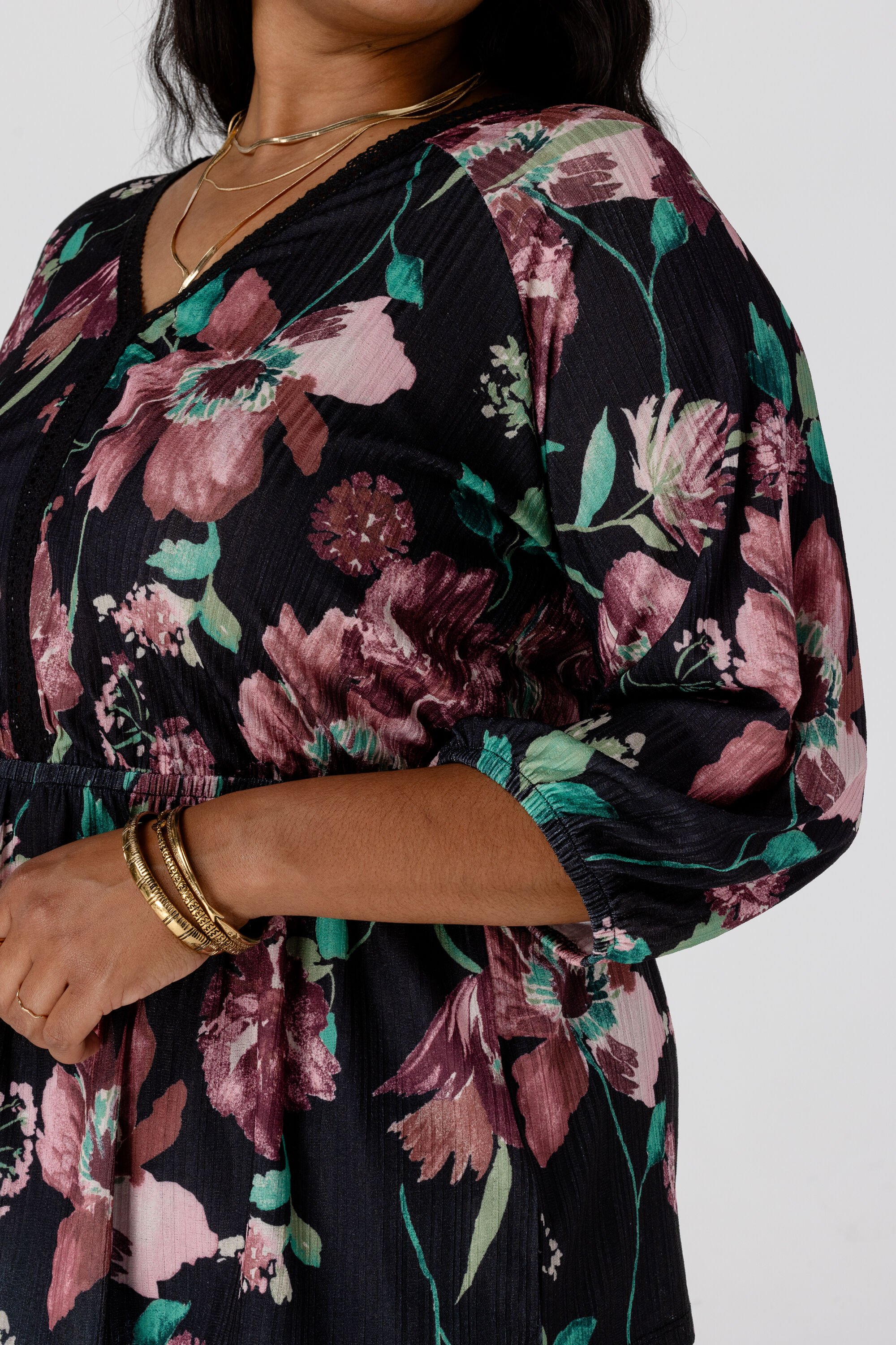 Peplum top met print image number 4