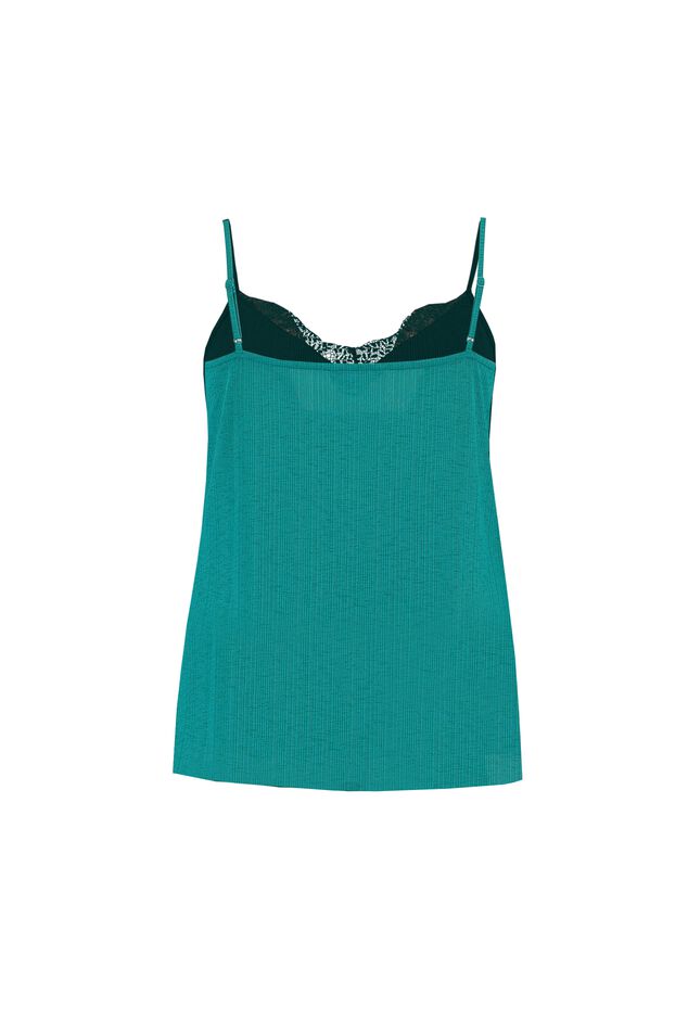 Mouwloze top met kant image number 2