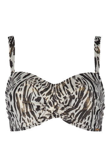 Bandeautop met animalprint - Gold rush